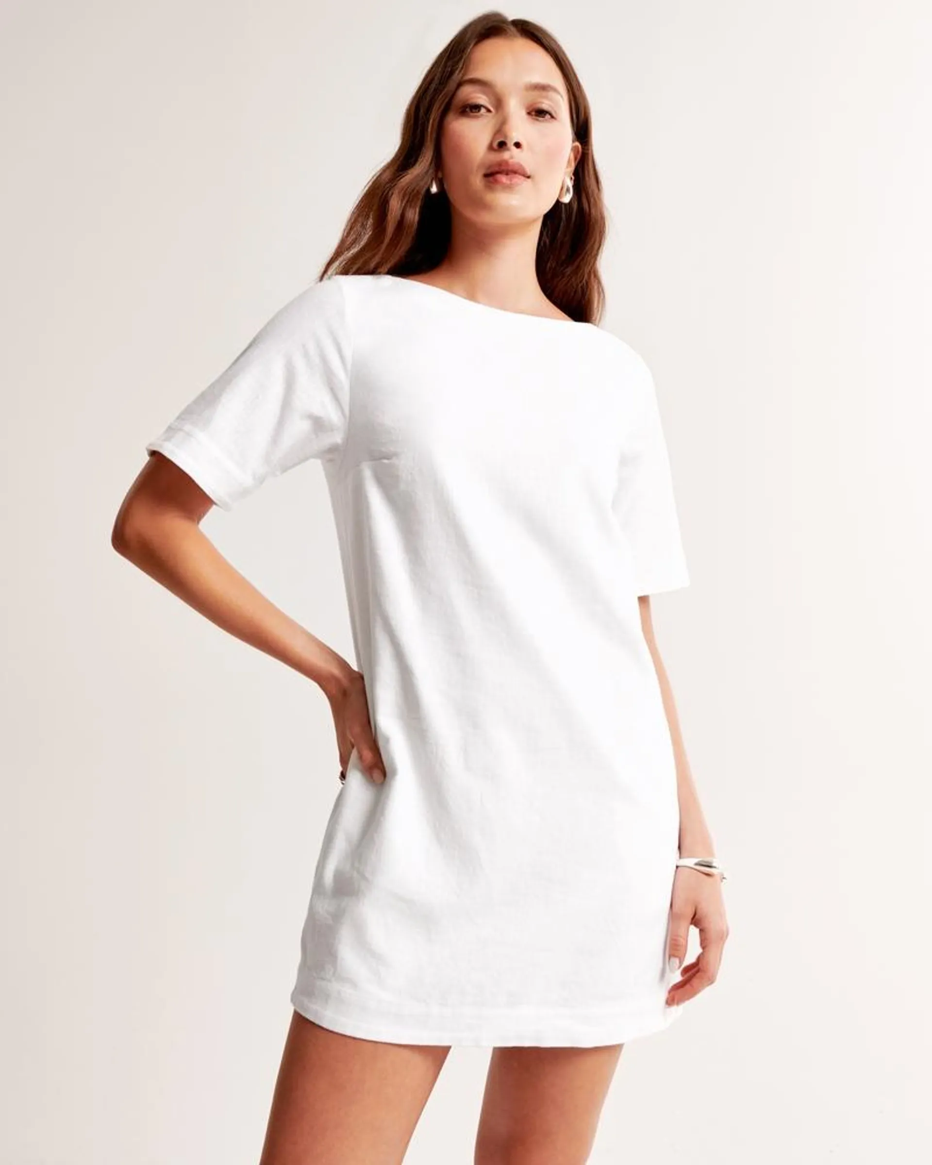 Linen-Blend T-Shirt Dress