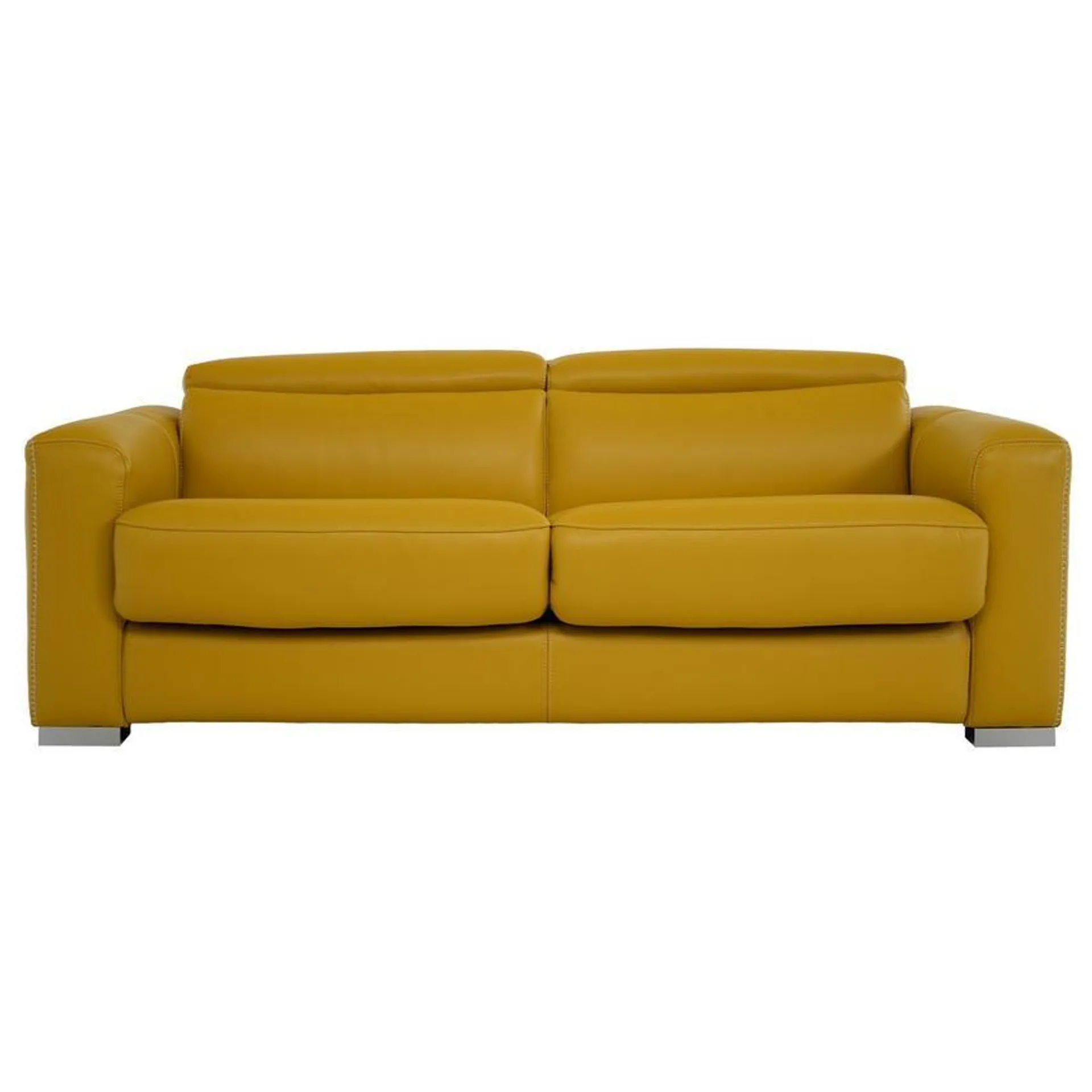 Bay Harbor Yellow Leather Sleeper