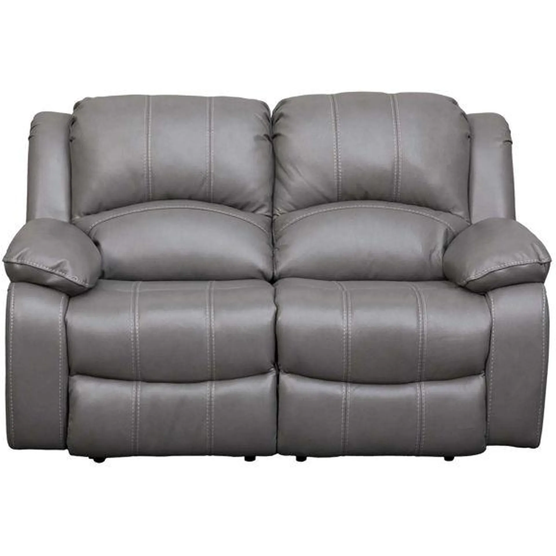 Kent Gray Leather Power Recline Loveseat