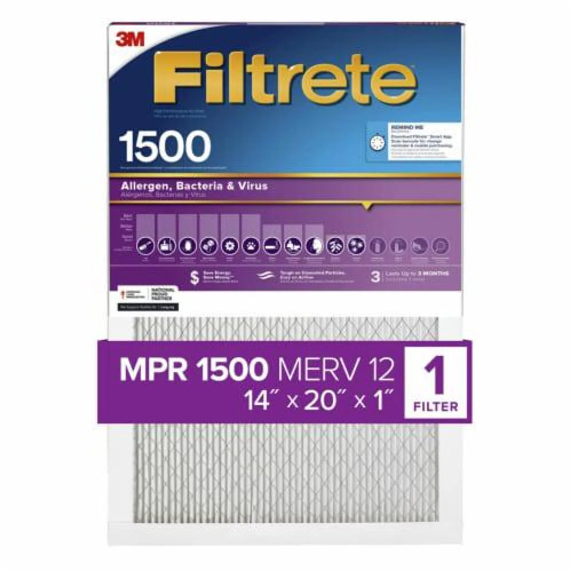 Filtrete™ High Performance Furnace AC Air Filter 1500 MPR