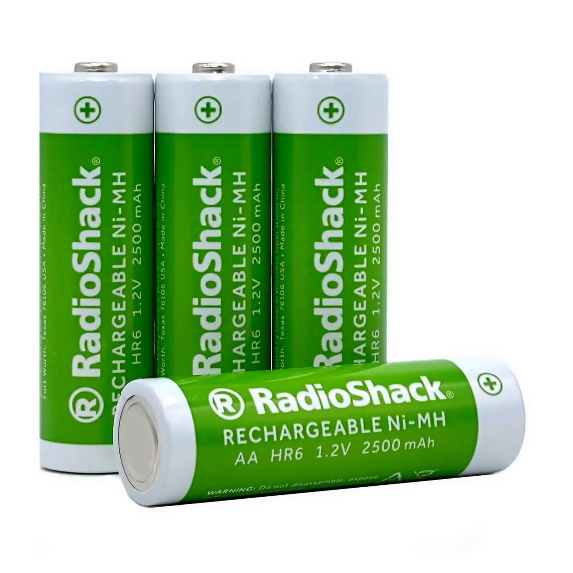 RadioShack AA Ni-MH Rechargeable Batteries, 2500 mAh (4-Pack)