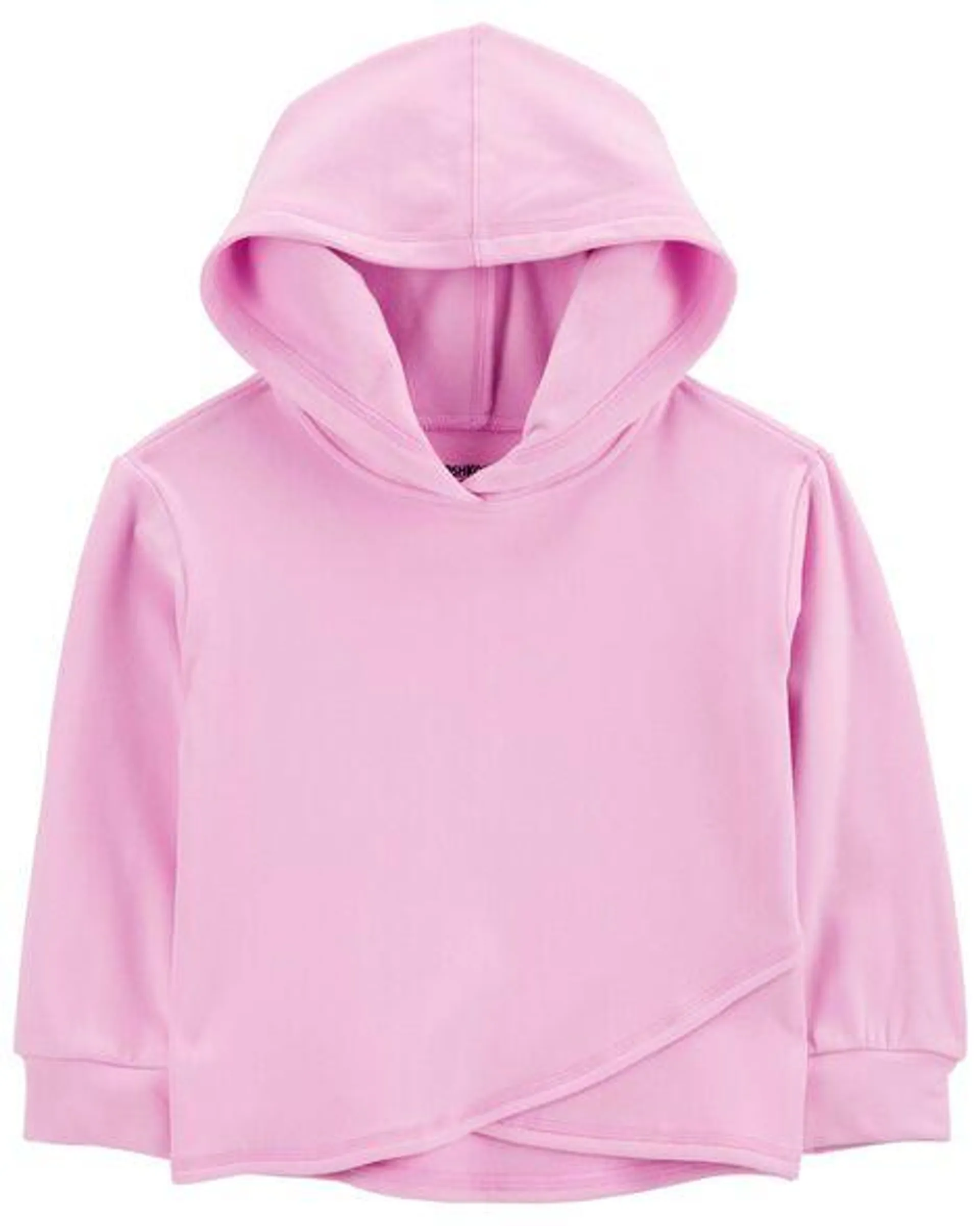 Baby Criss Cross Fleece Hoodie - Pink