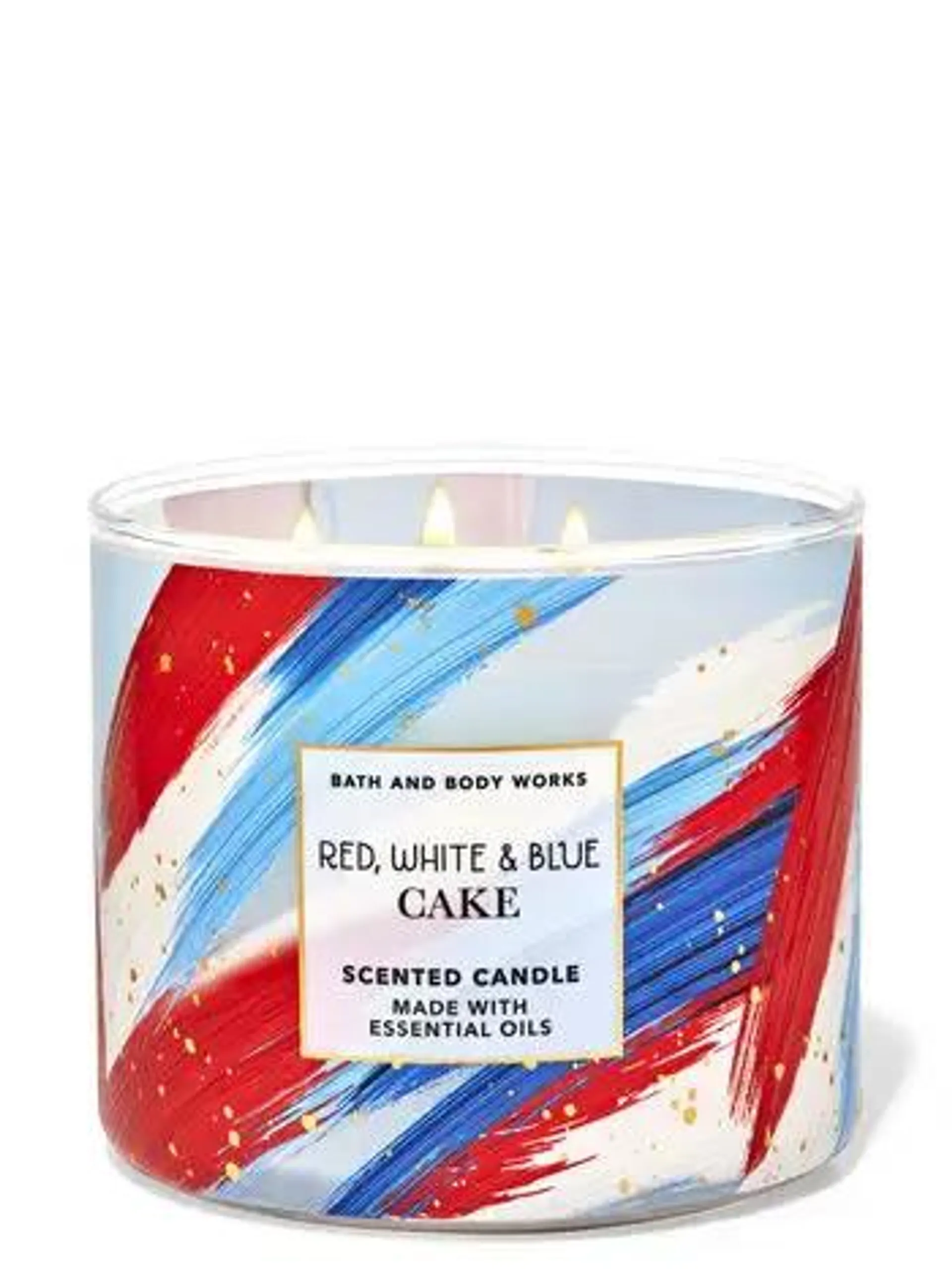 Red, White & Blue Cake 3-Wick Candle