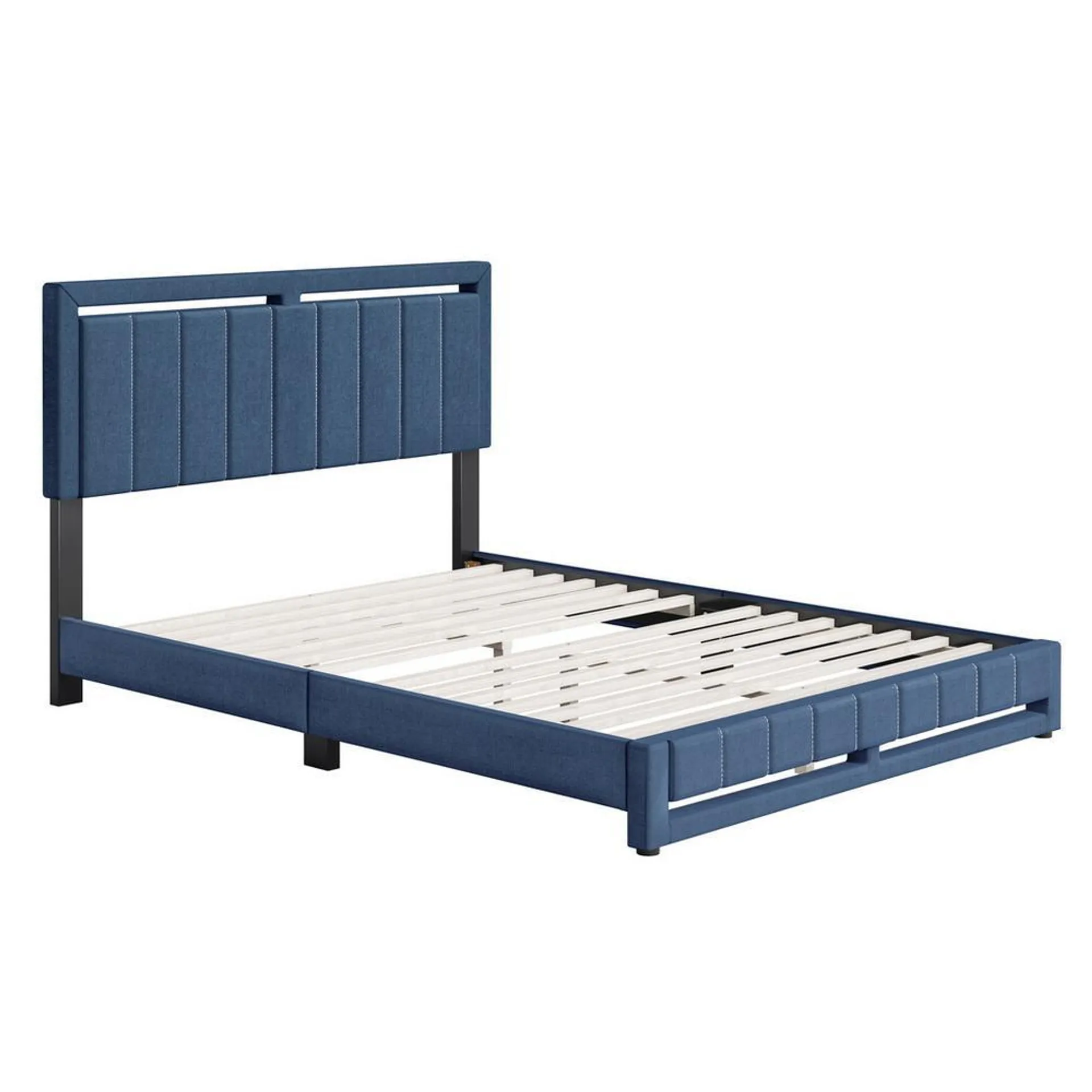 Shiloh Queen Platform Bed - Blue