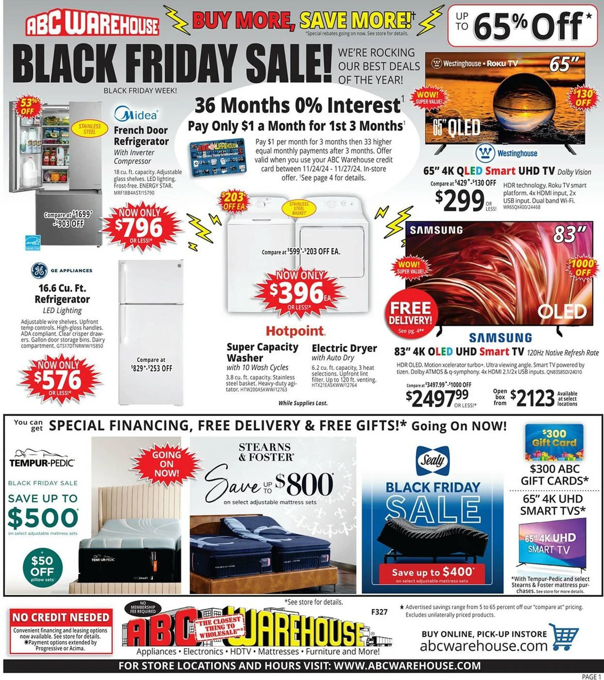 ABC Warehouse Weekly Ad - 1