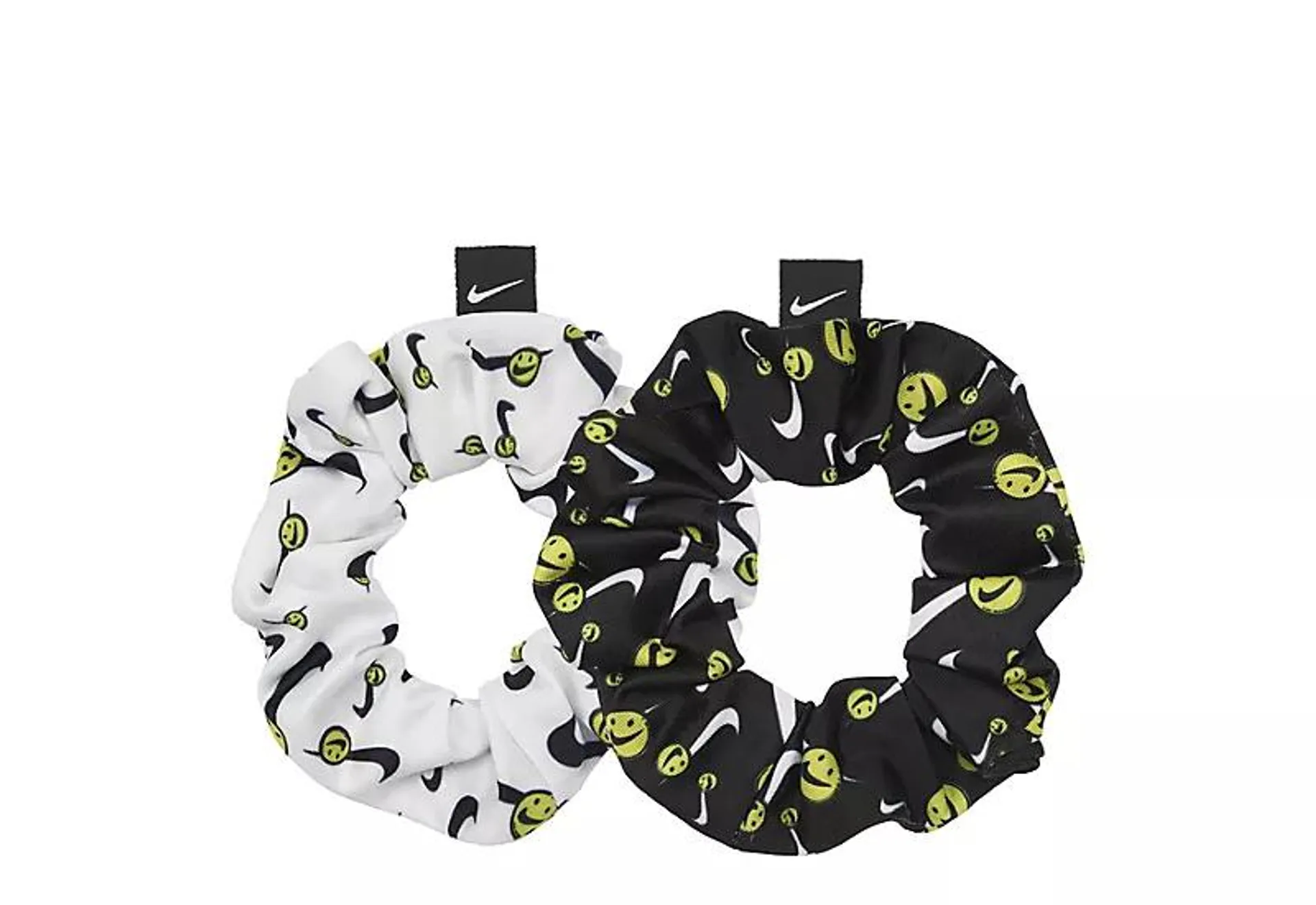 Nike Unisex Smiley Hair Ties 2 Pack - White