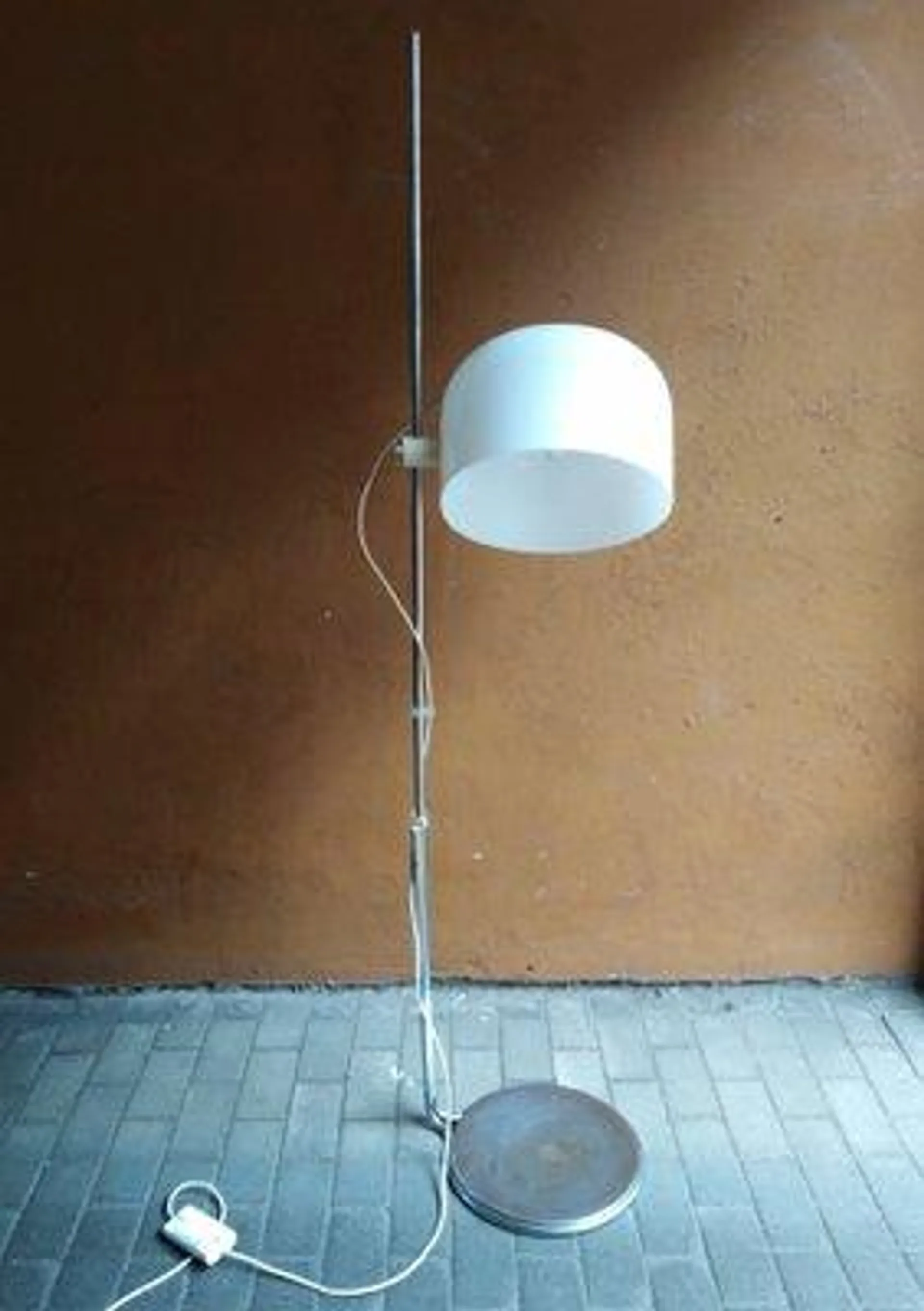 Chrome and Acrylic Floor Lamp by Luigi Massoni for Harvey Guzzini, Italy, 1960s