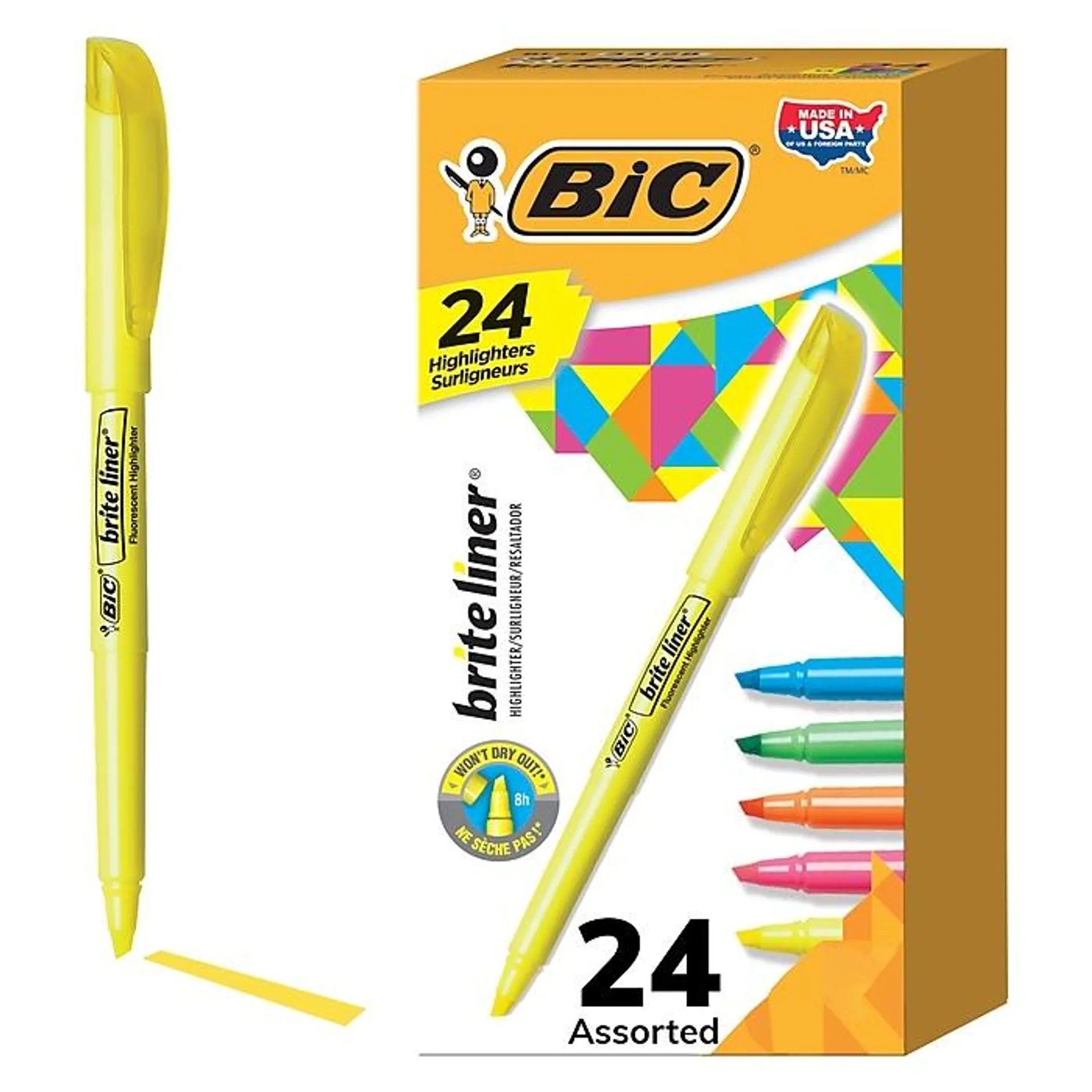 BIC Brite Liner Stick Highlighter,