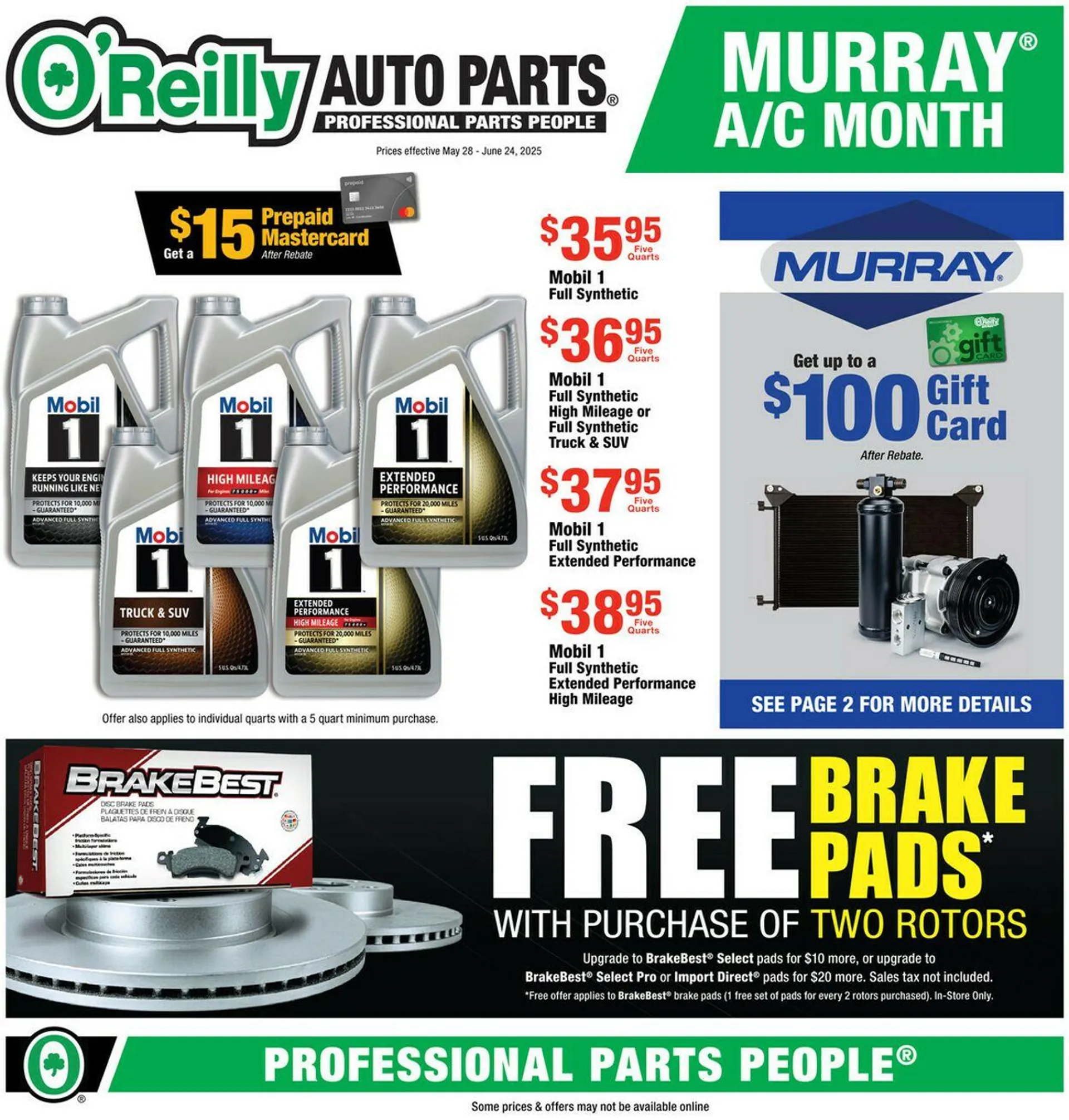 Weekly ad O’Reilly Auto Parts from May 28 to June 24 2025 - Page 1