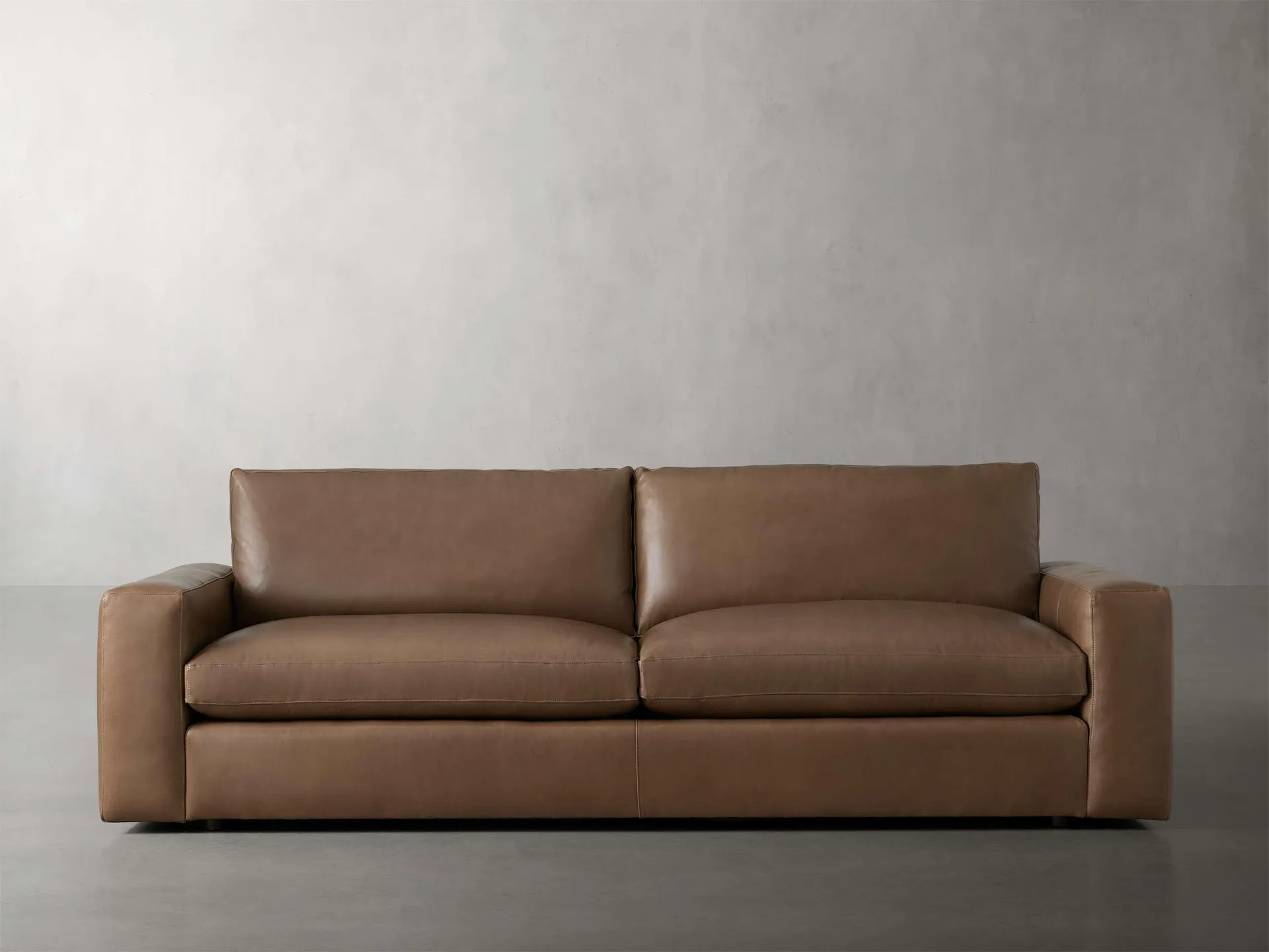 Kipton Wide Arm Leather Sofa