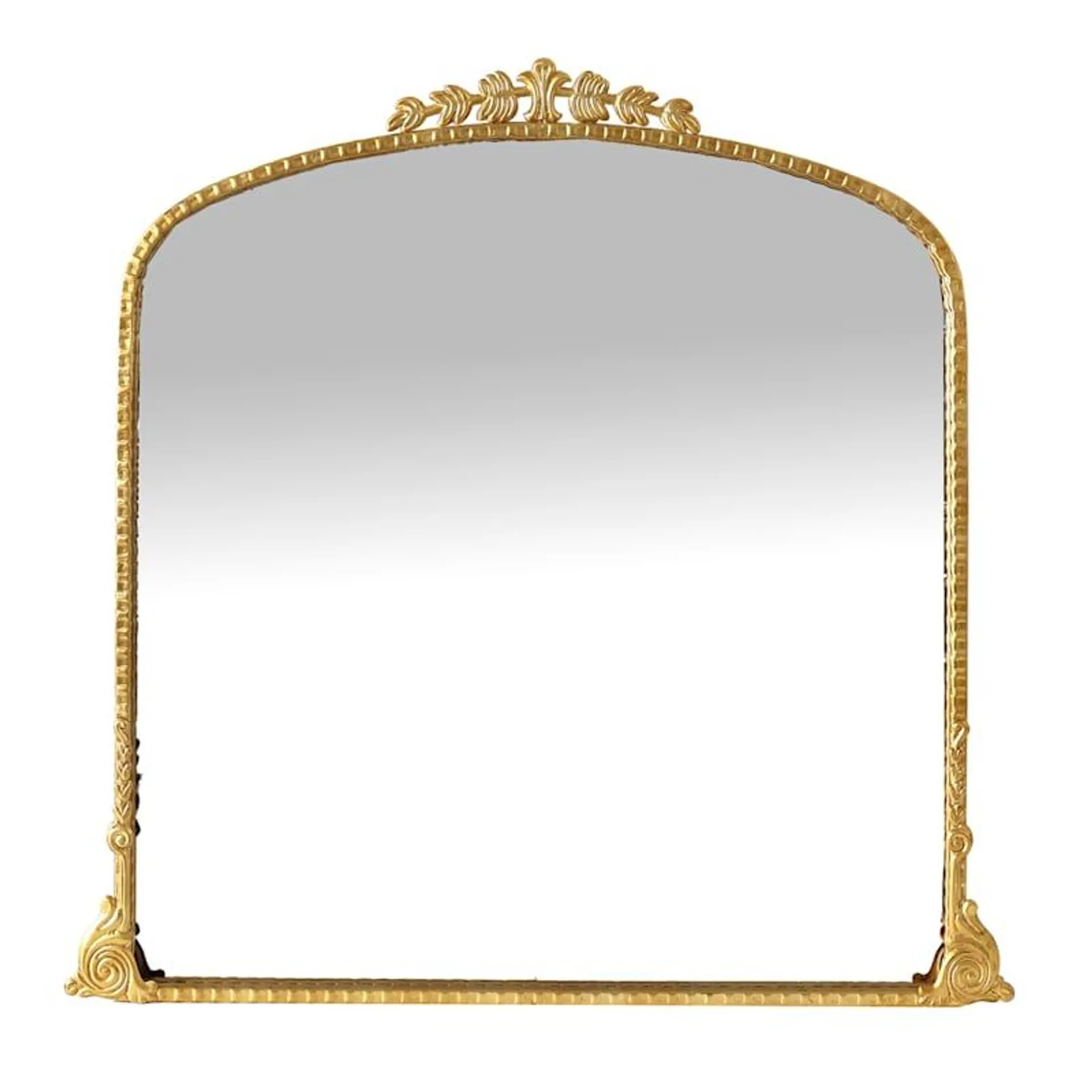 Ornate Gold Metal Wall Mirror, 39x39