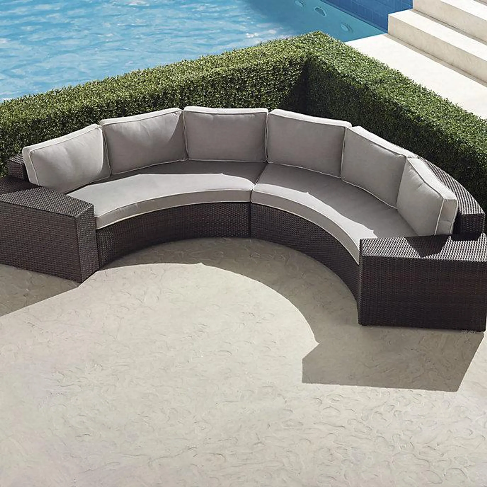 Pasadena II 4-pc. Modular Sofa Set in Bronze Wicker