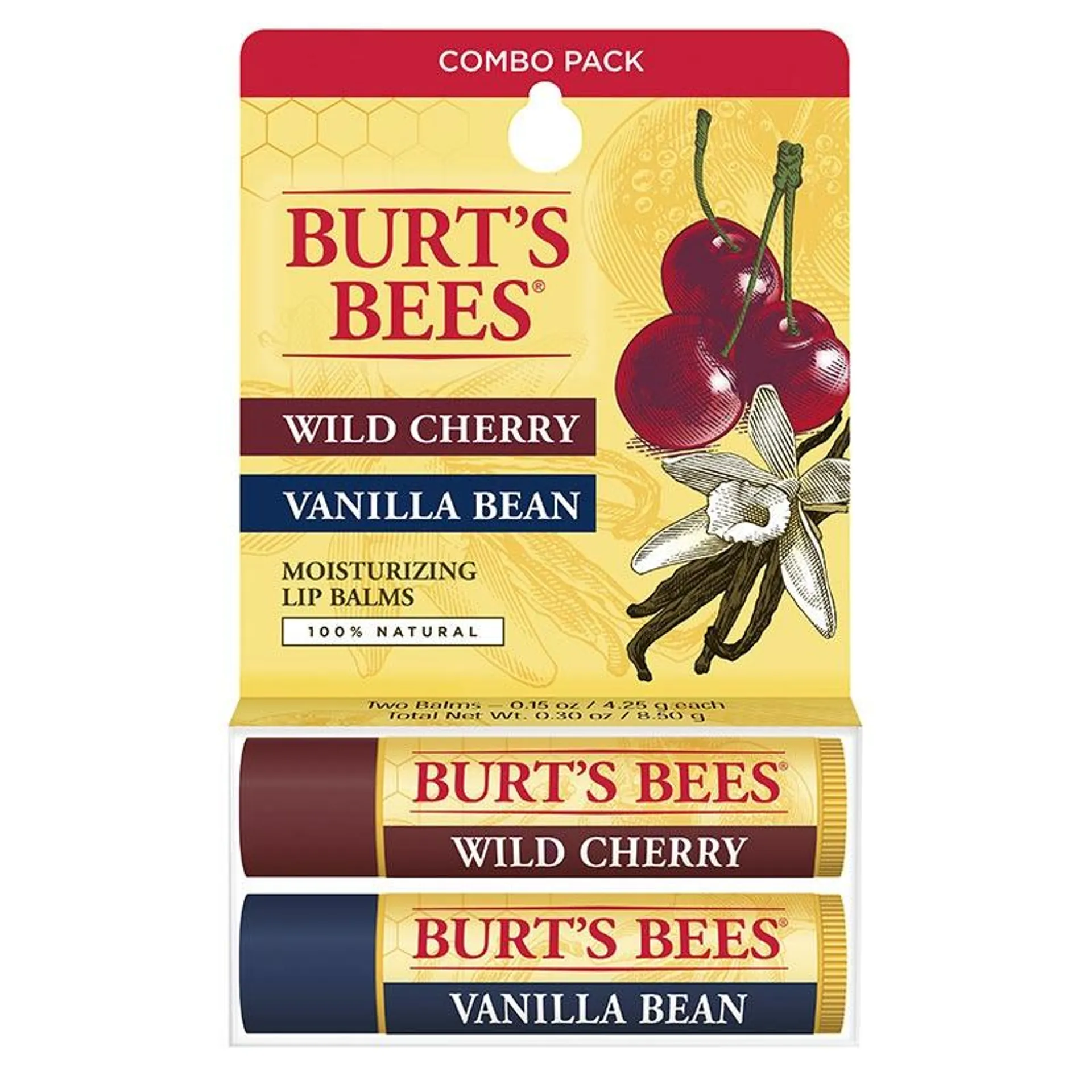 Wild Cherry/Vanilla Bean Lip Balm Twin Pack