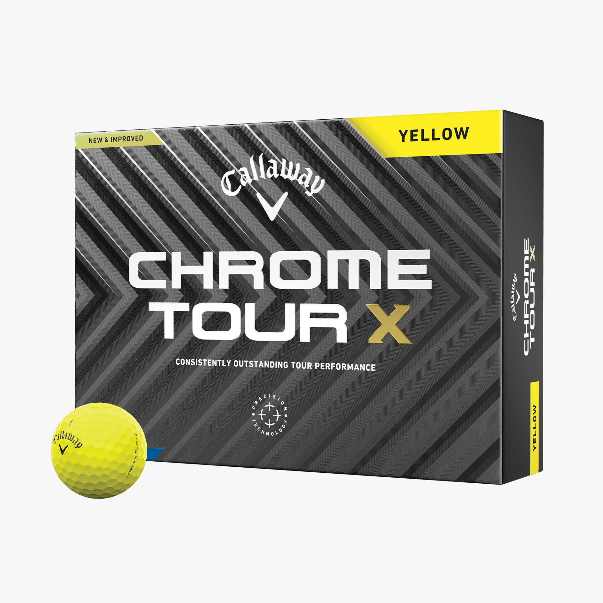 Chrome Tour X Yellow Golf Balls