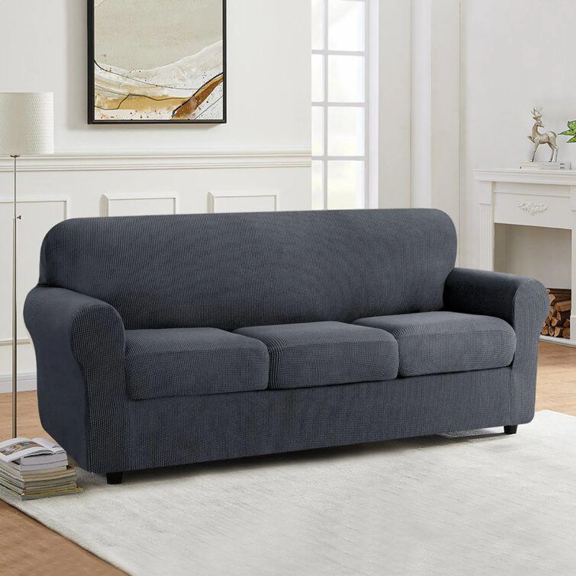 Pizarro Soft Stretch Separate Box Cushion Sofa Slipcover