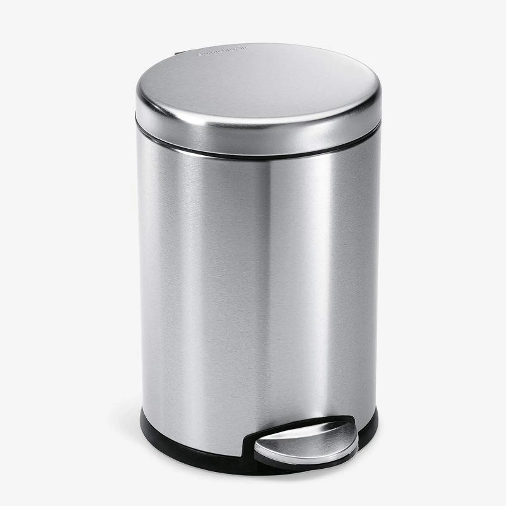 simplehuman 4.5 Liter / 1.2 Gallon Round Bathroom Step Trash Can