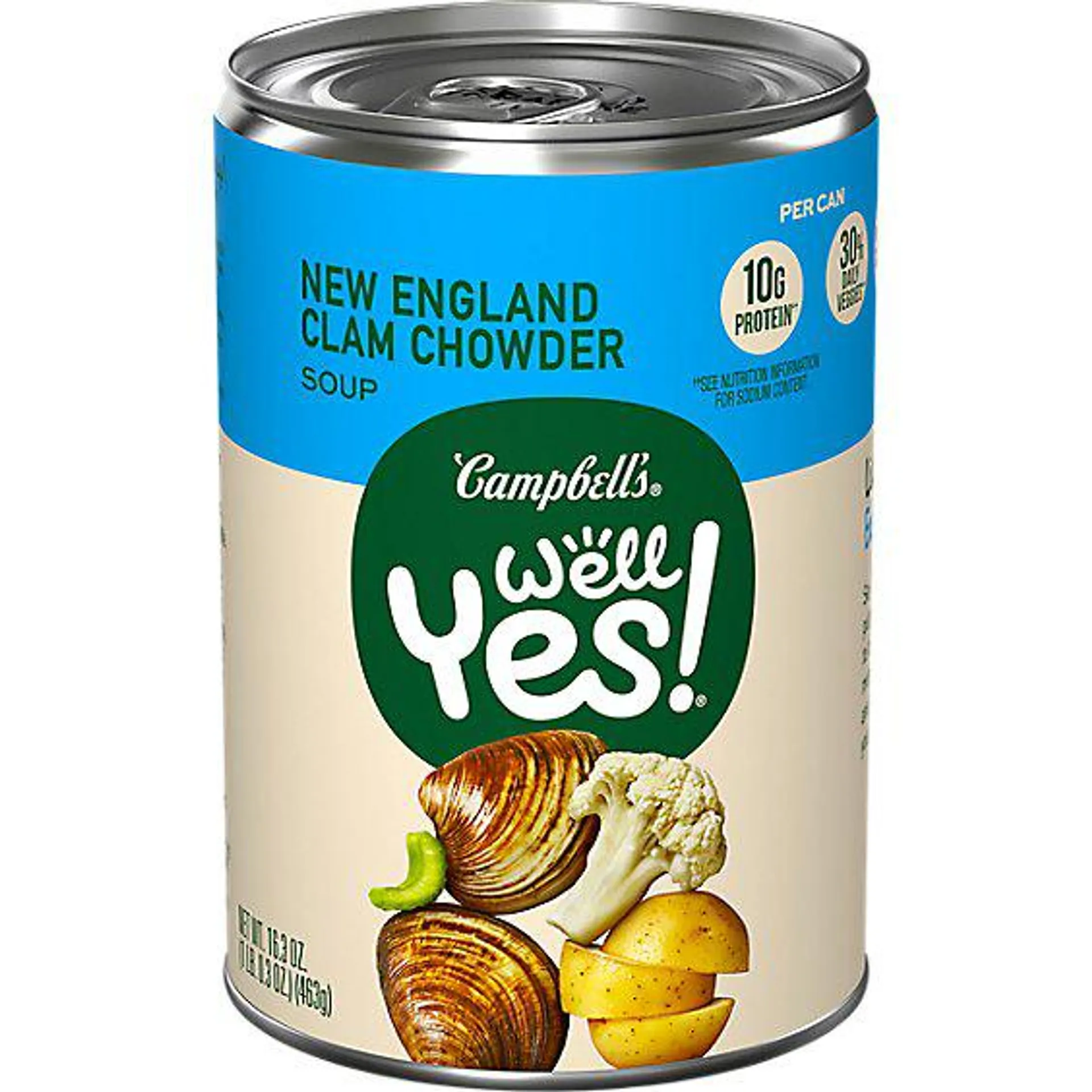 Campbells New England Clam Chowder Well Yes Soup - 16.3 Oz