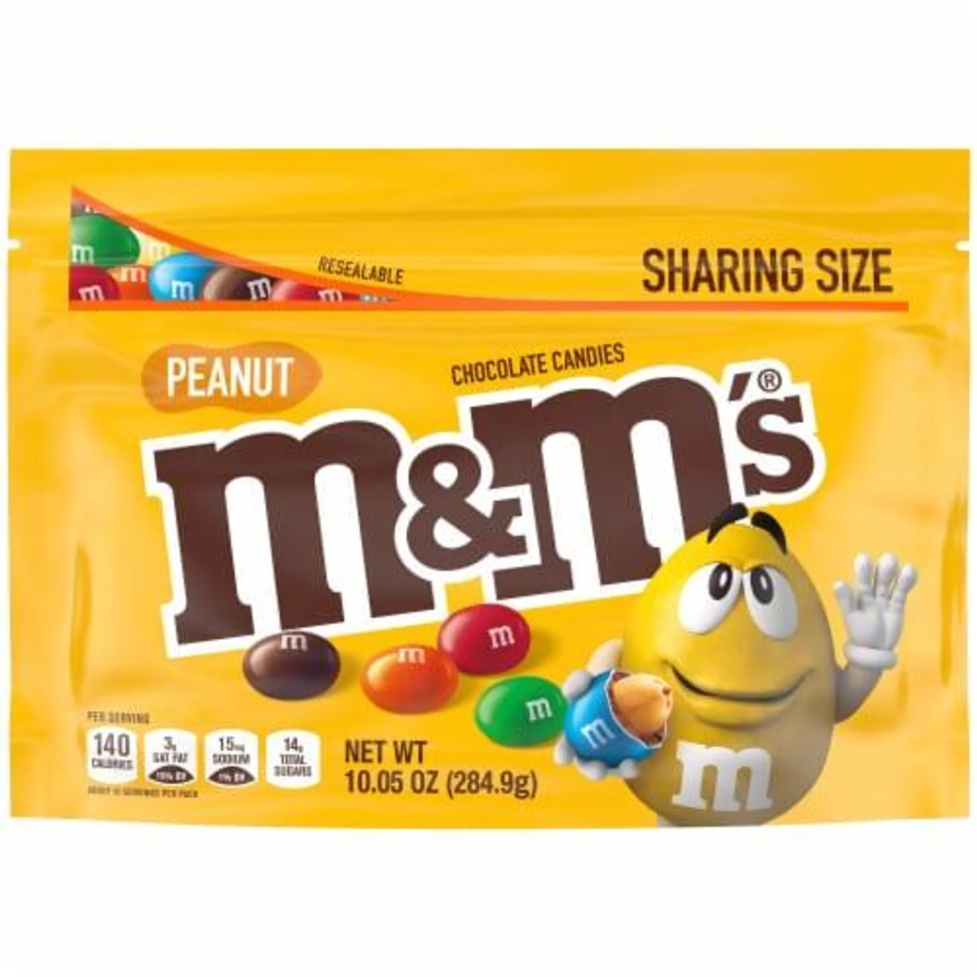 M&M'S Peanut Milk Chocolate Sharing Size Resealable Bag