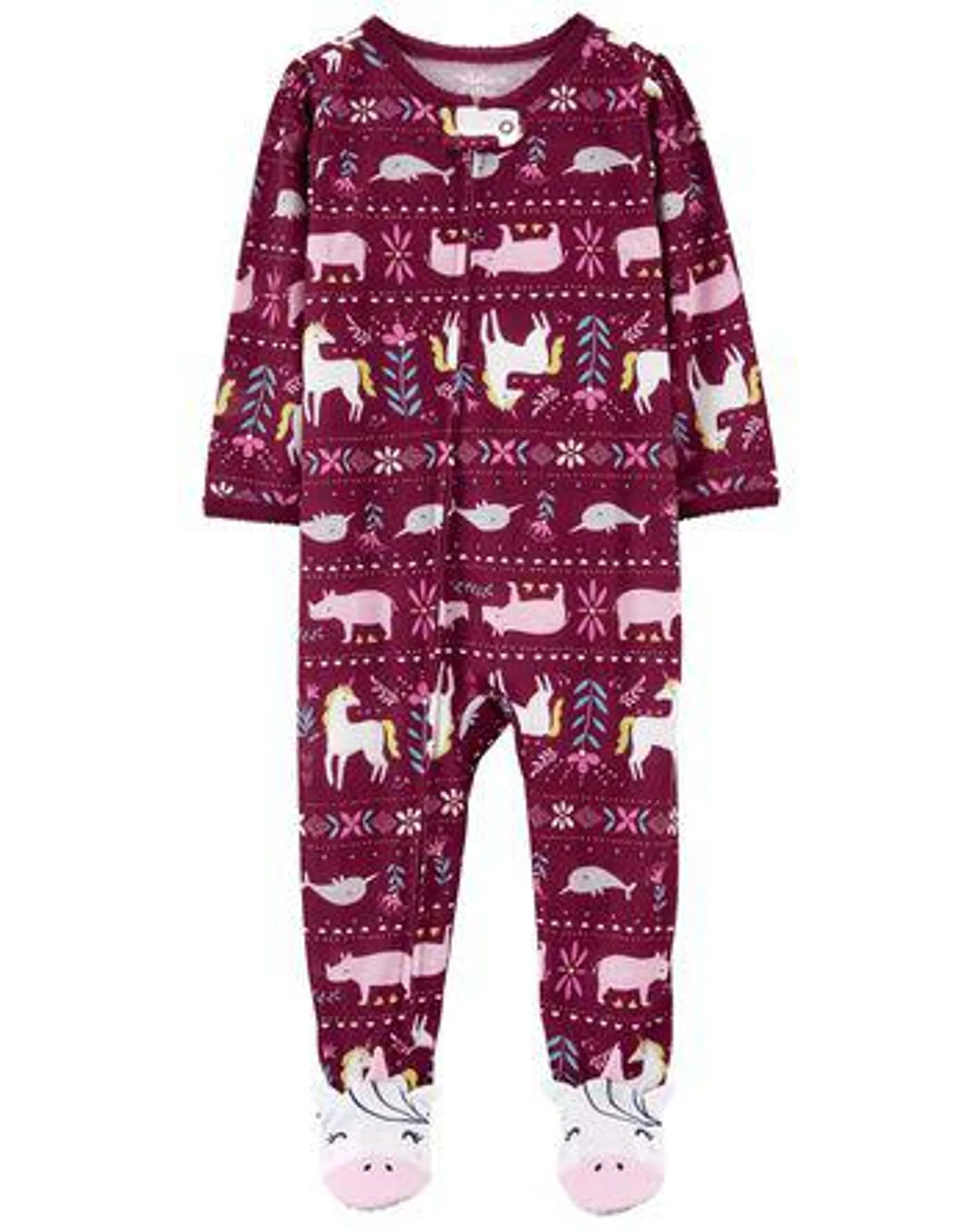 Baby 1-Piece Unicorn Footie Pajamas