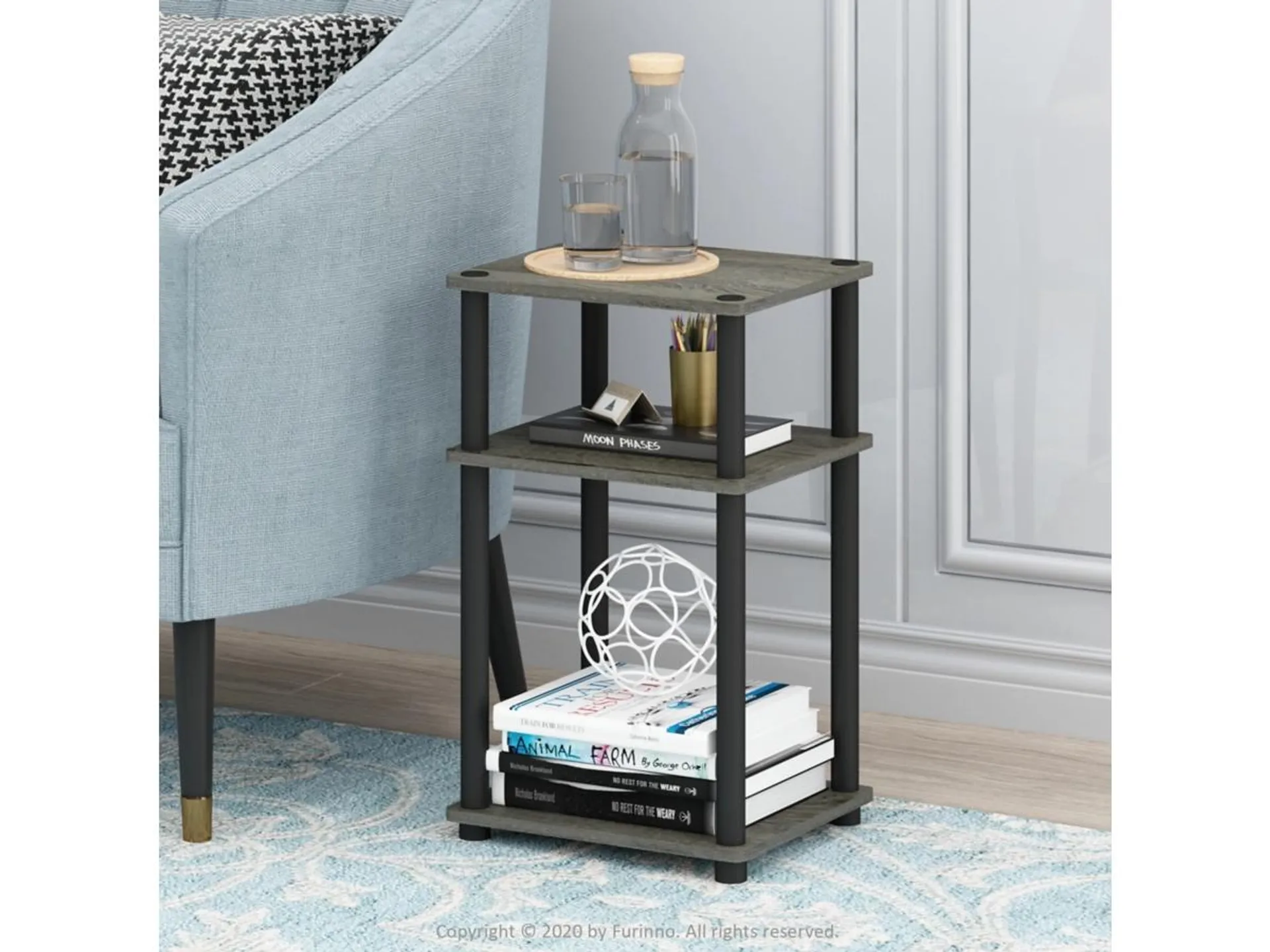 Furinno Just 3-Tier Turn-N-Tube End Table