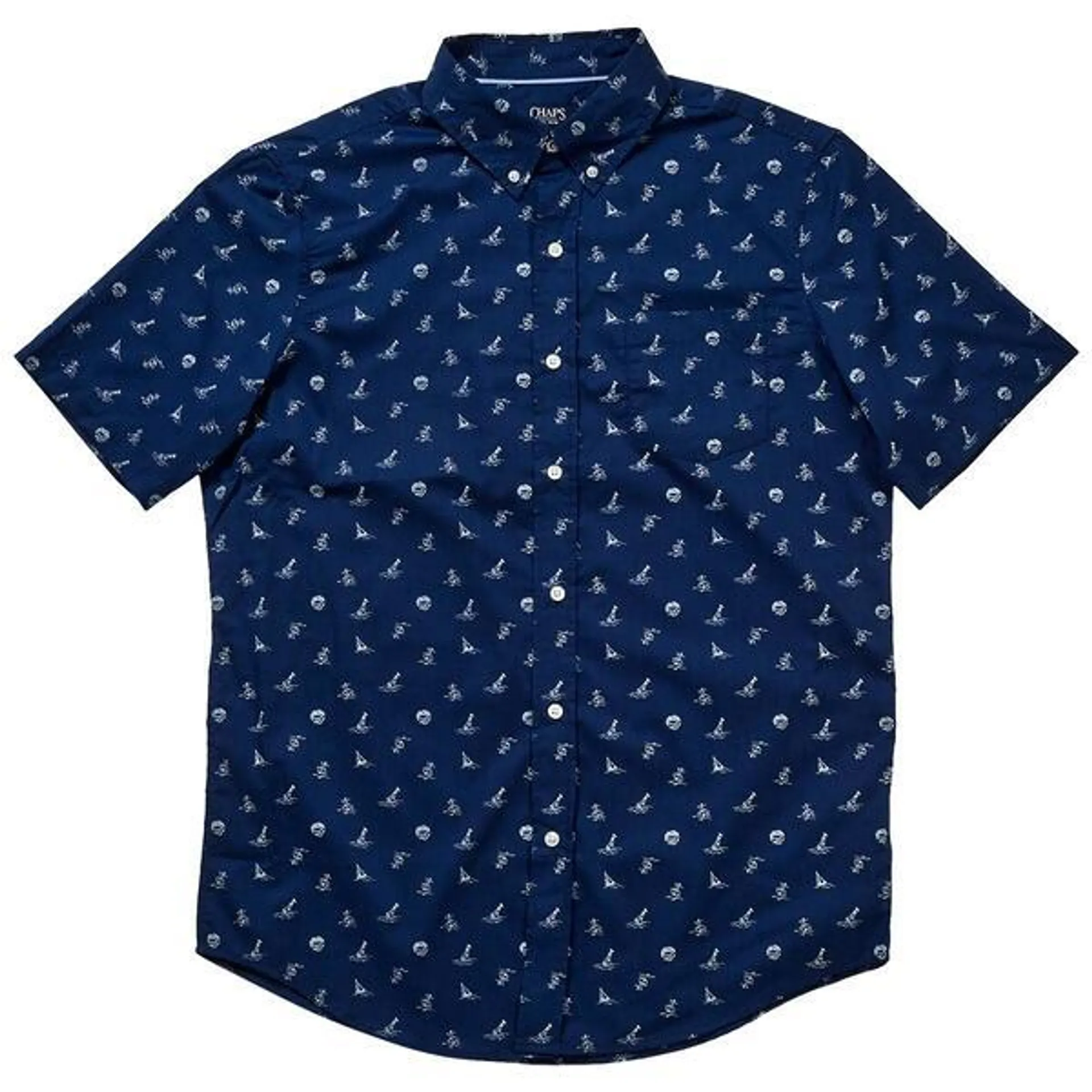 Mens Chaps Sailboat Button Down Shirt