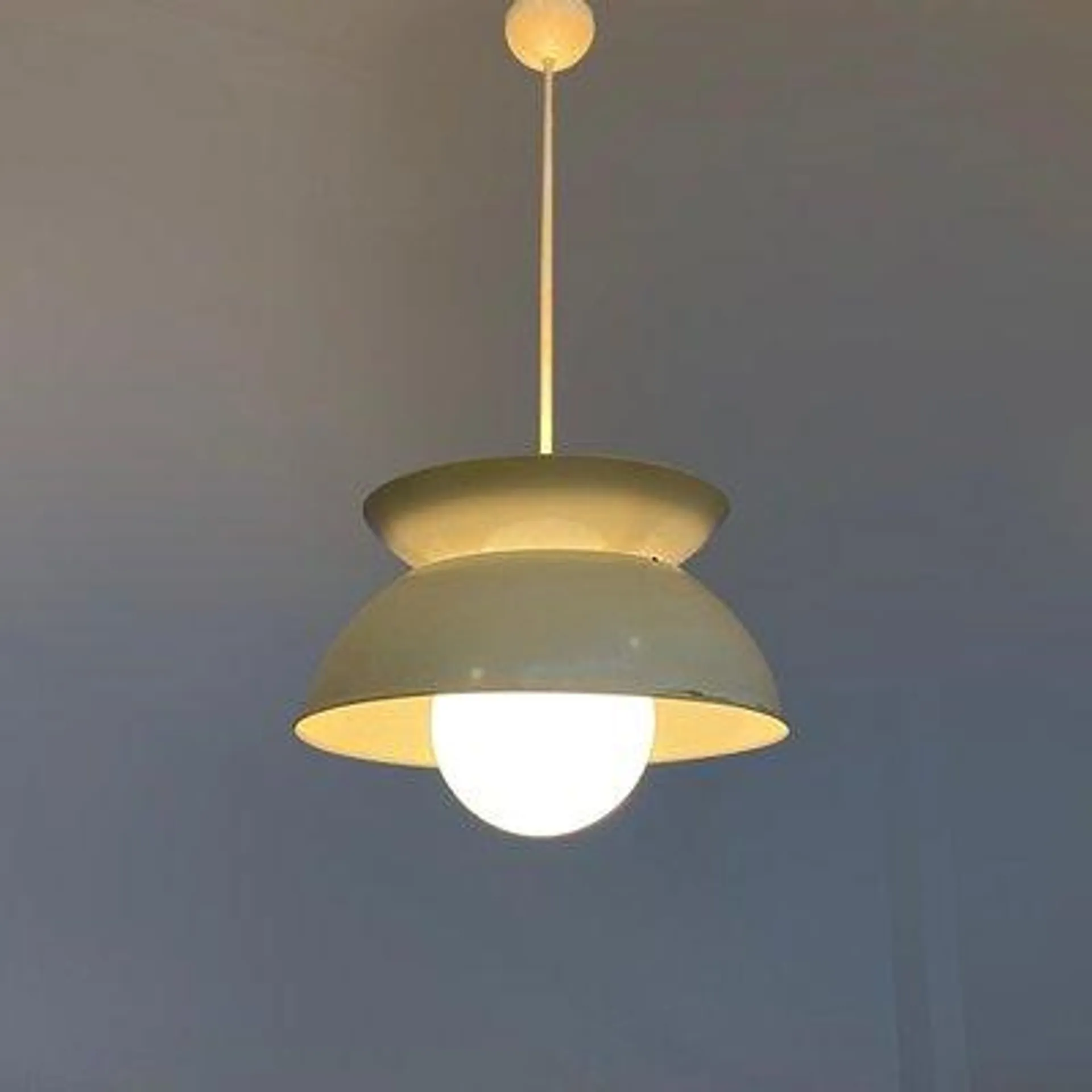 Mid-Century Italian Metal Cetra Pendant Light attributed to Vico Magistretti for Artemide, 1969