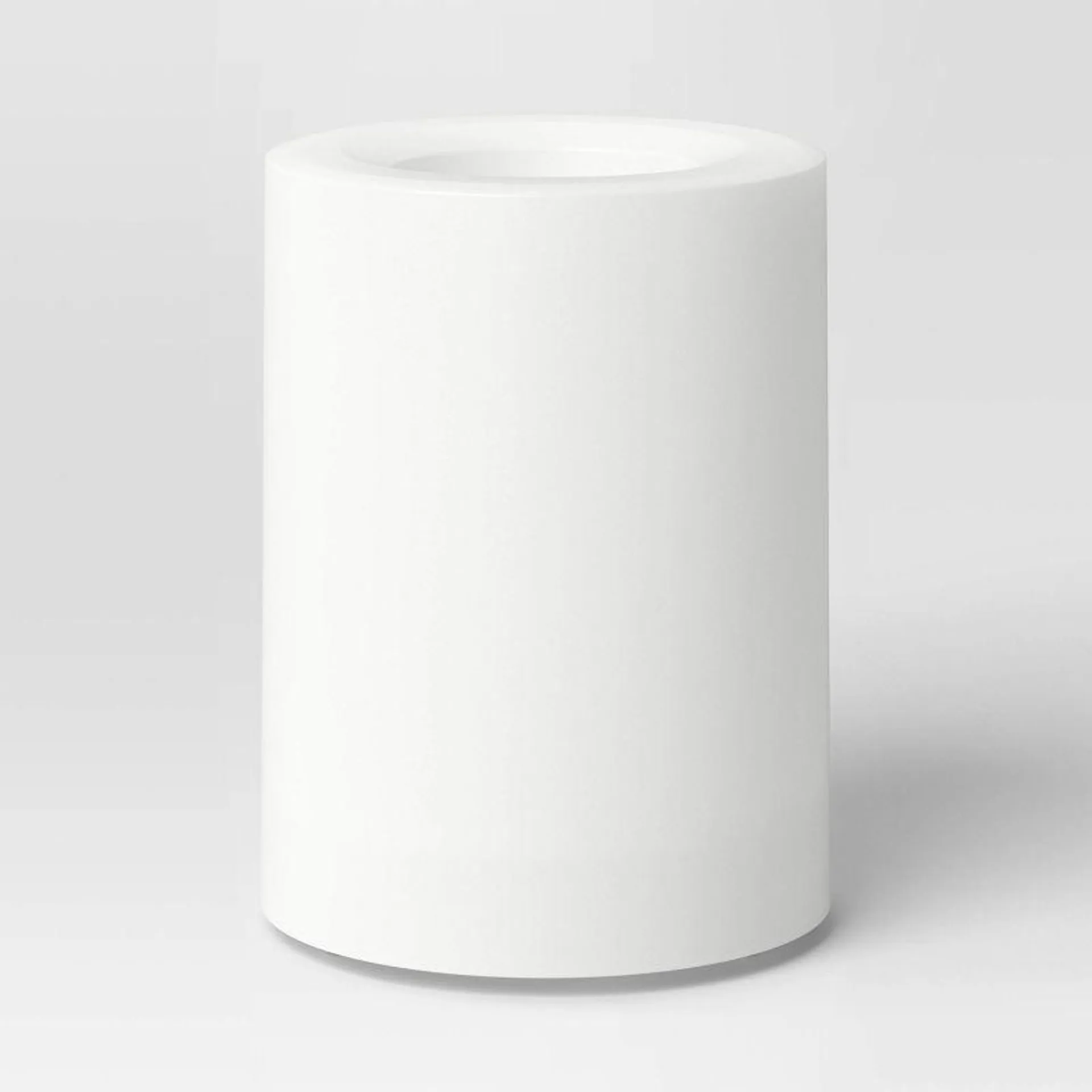 AA Plastic LED Flameless Pillar Candle with Timer White - Threshold™