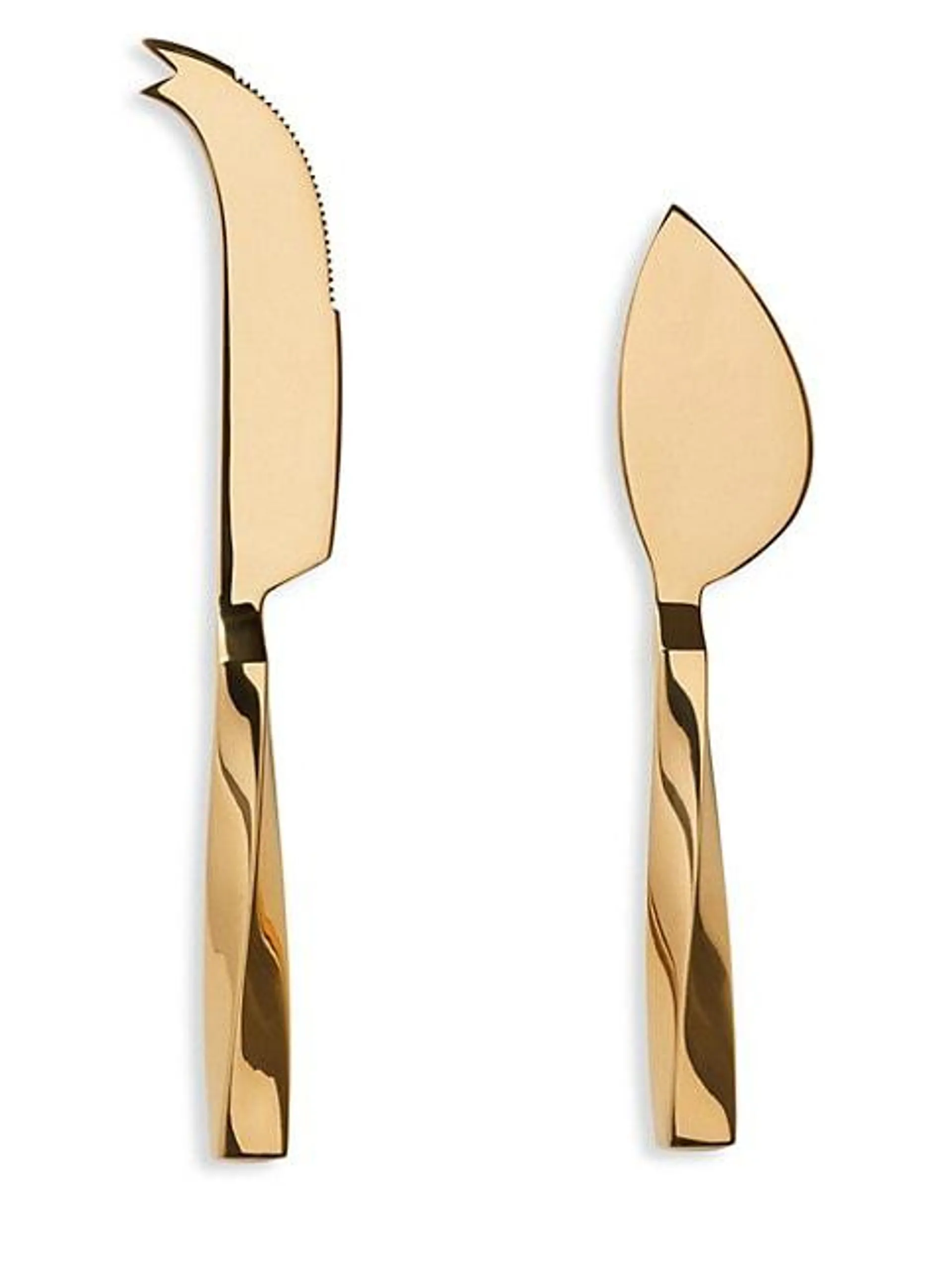 Set of Two Leon Stainless Steel Cheese Knives