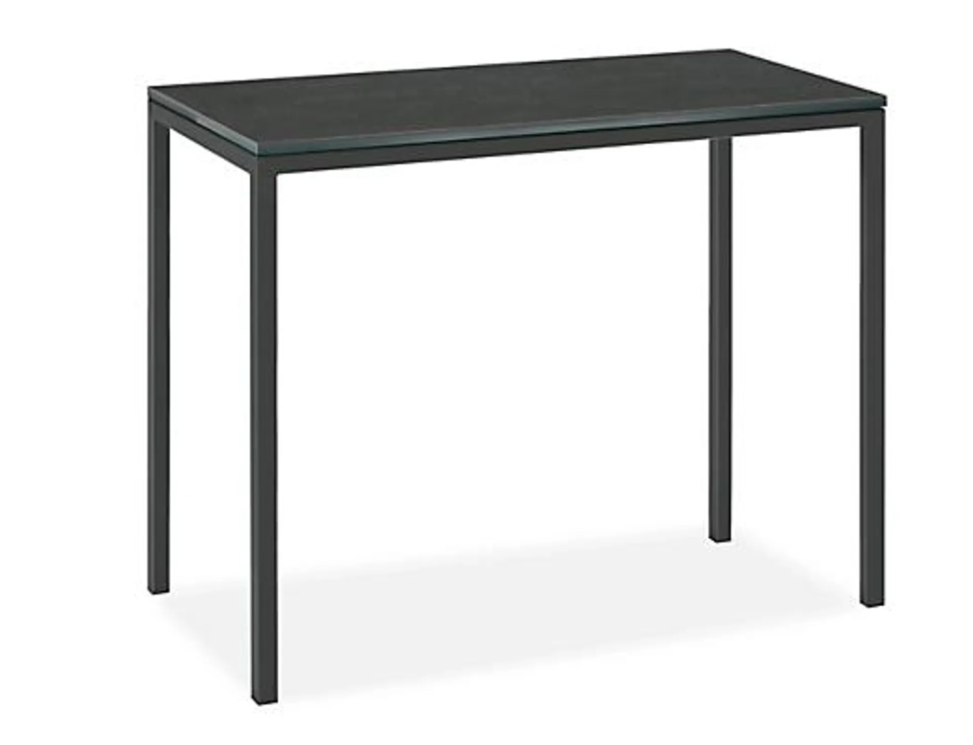 Parsons 36w 16d 22h 1" End Table in Graphite with Marbled Grey Ceramic Top