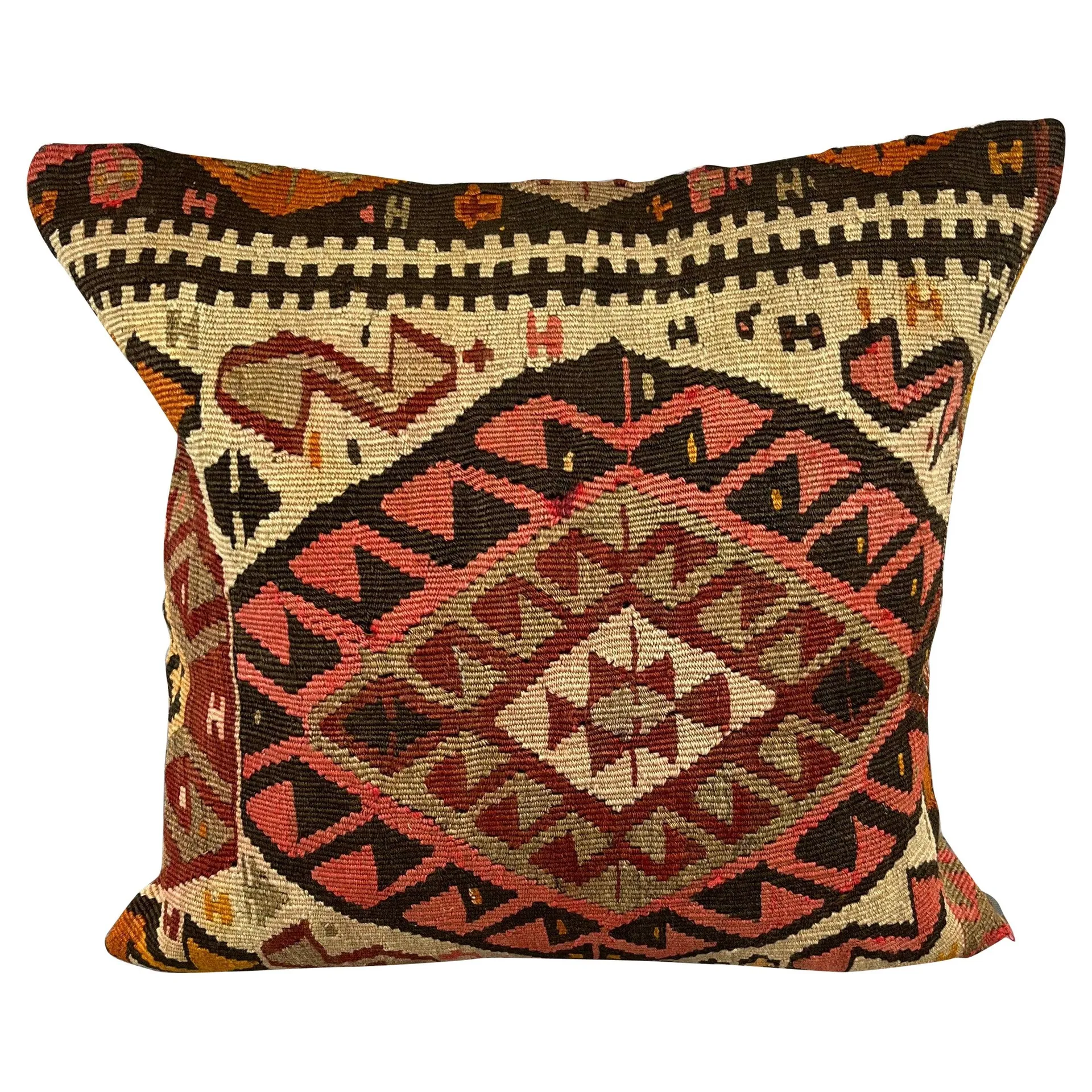 20 x 20 Kilim Pillow Turkish Cushion Natural Green Pillow Cushion Cover #6789