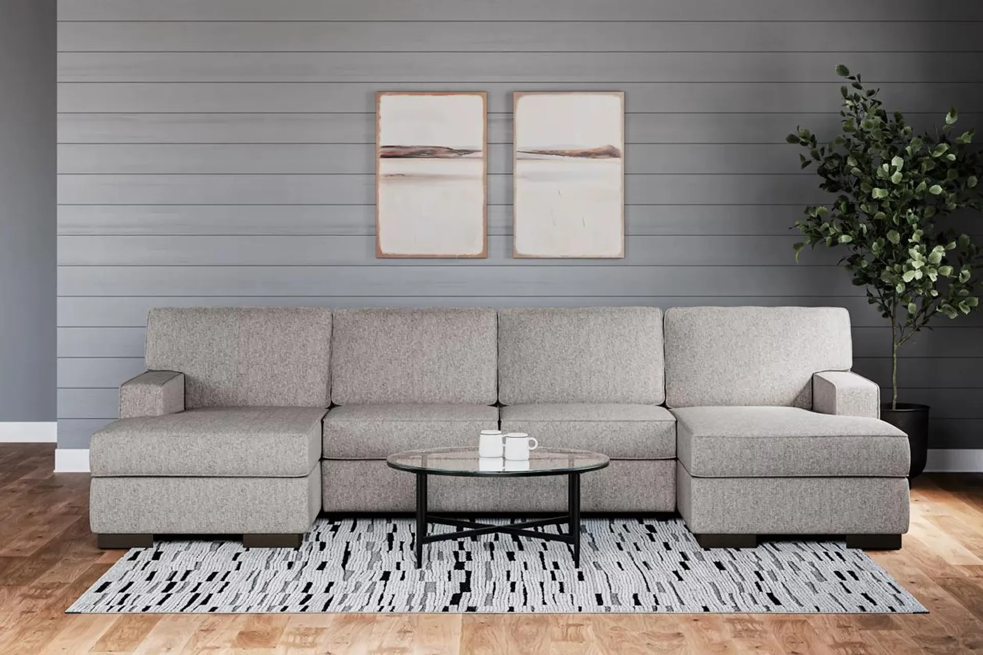 Ashlor Nuvella ® 3-Piece Sleeper Sectional with Chaise