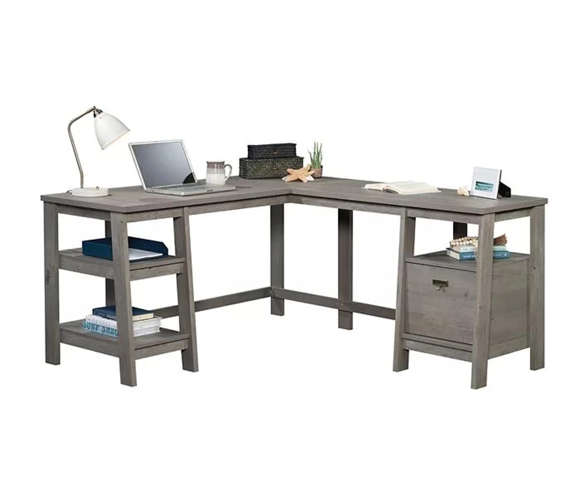 Trestle Mystic Oak L-Shaped Desk