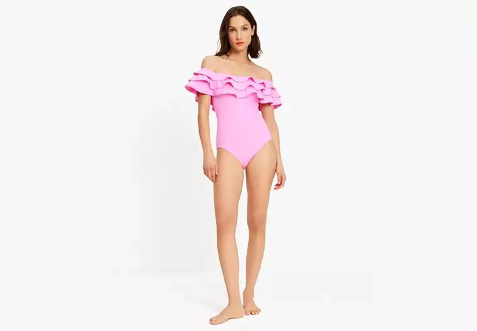 Ruffle Off-the-shoulder One-piece