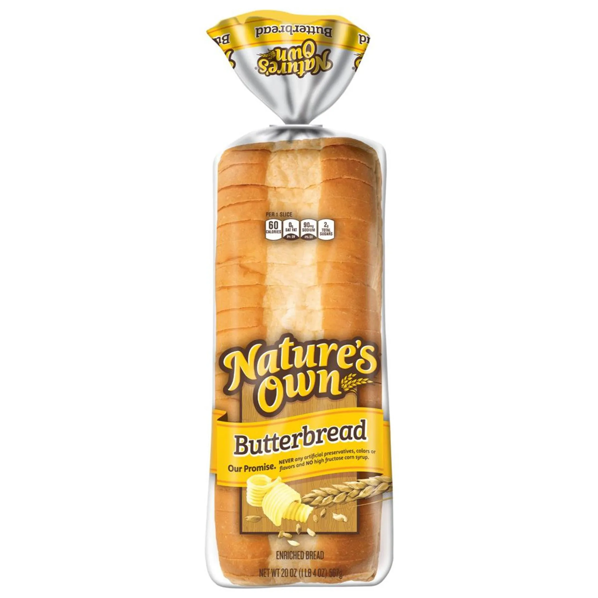 Natures Own Butter Top Bread 20oz