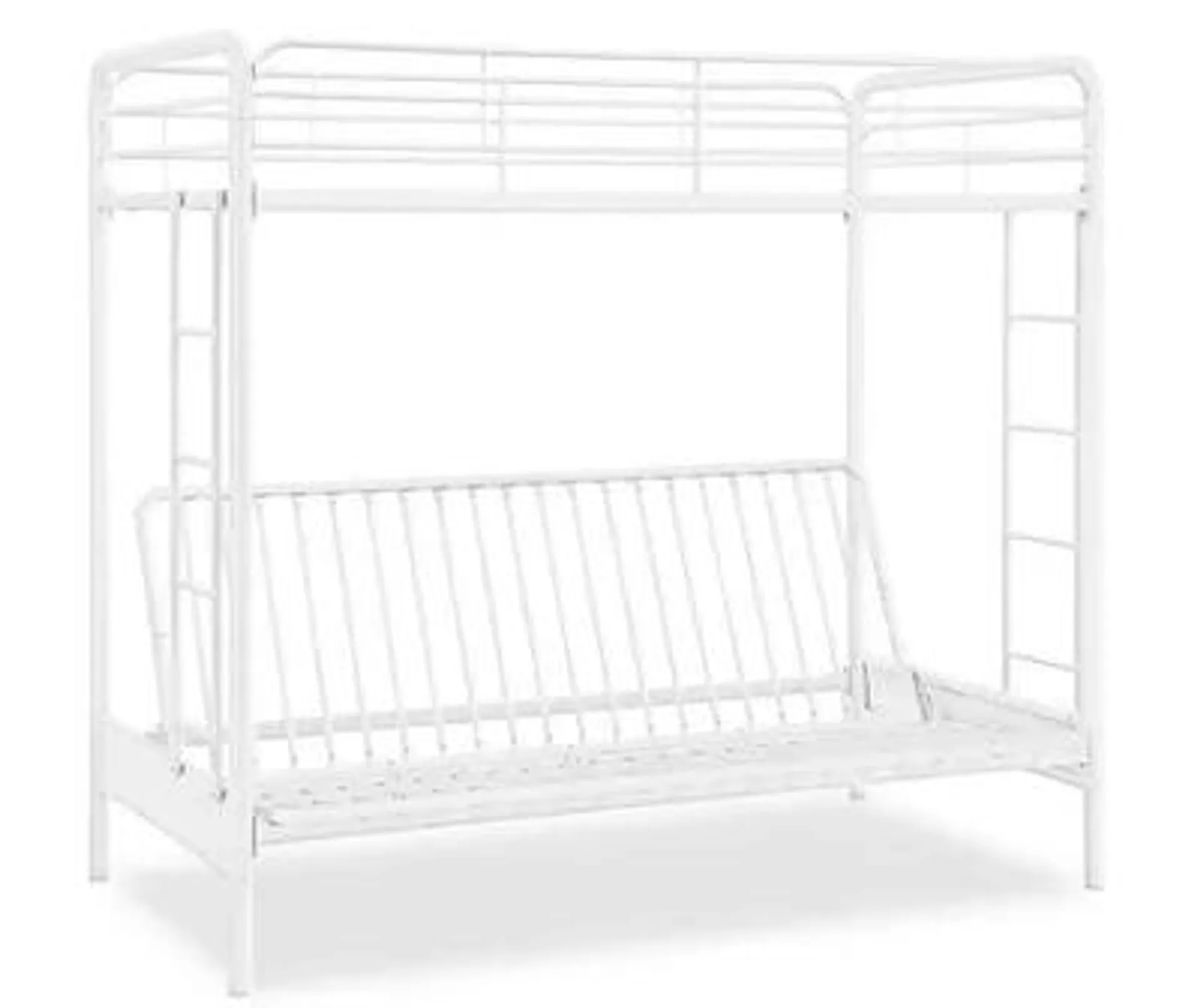 White Twin-Over-Futon Bunk Bed