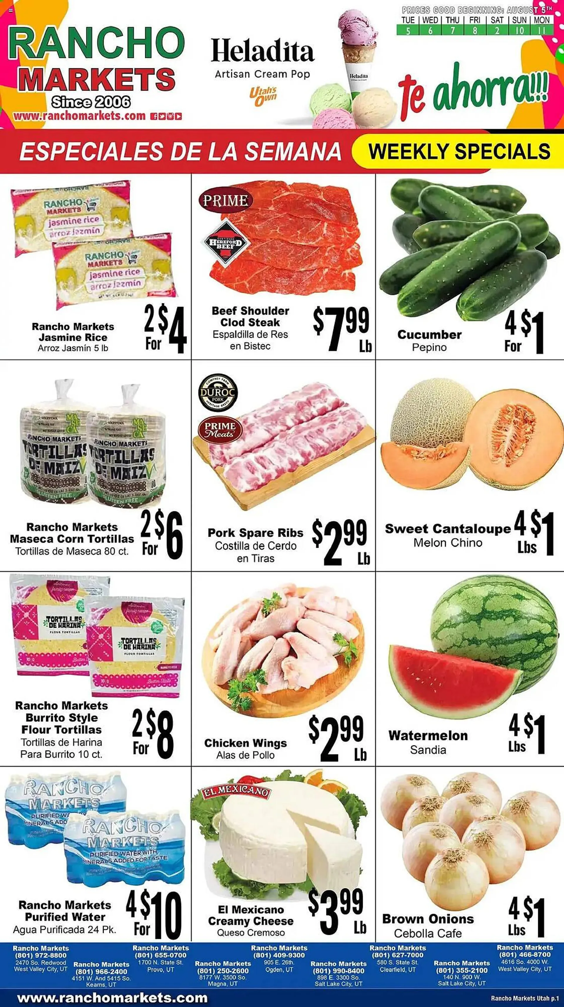 Weekly ad Rancho Markets Weekly Ad from August 5 to August 11 2025 - Page 1