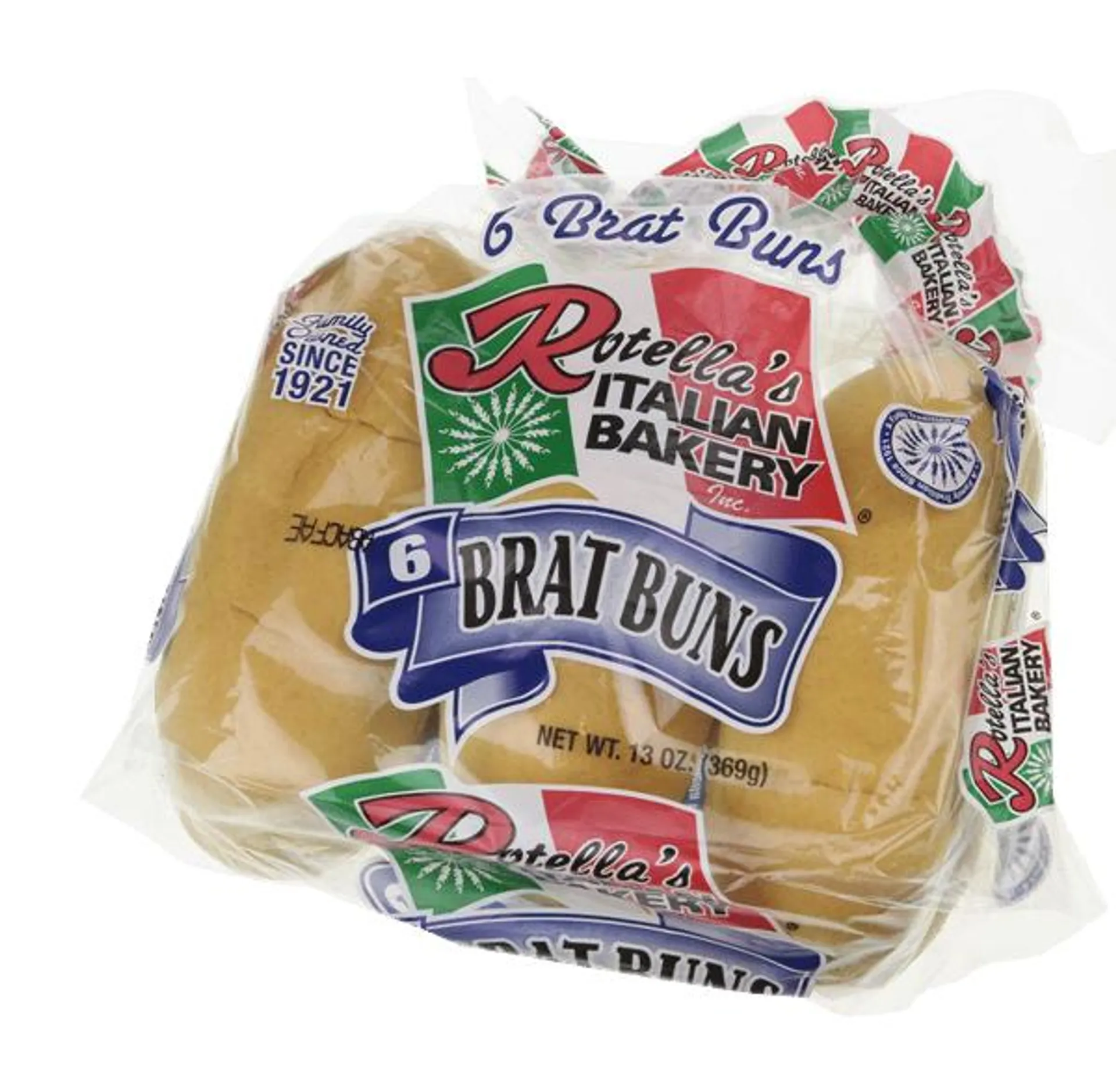 Rotella's Italian Bakery Brat Buns 6 Count