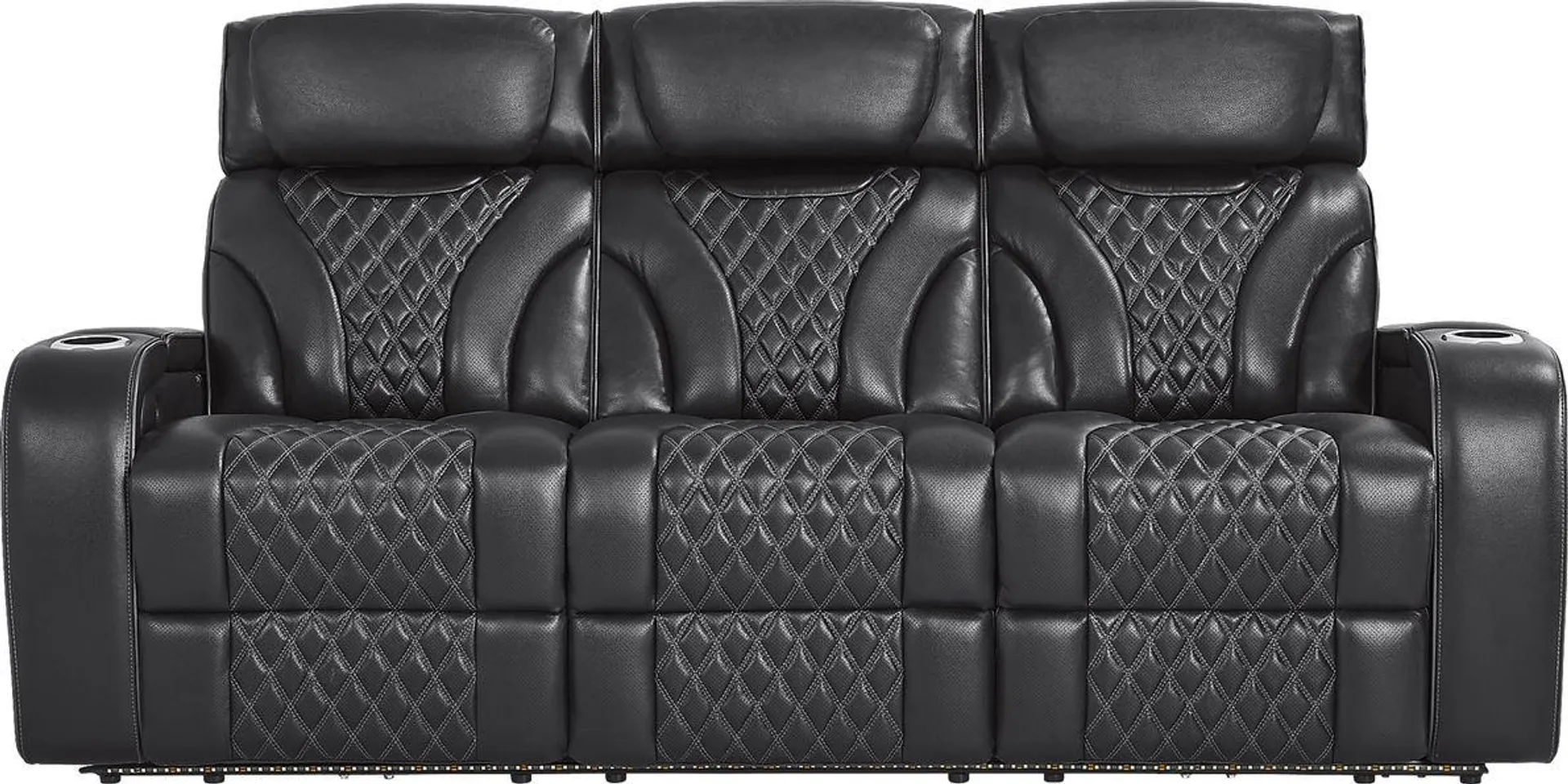 Horizon Ridge Leather Triple Power Reclining Sofa