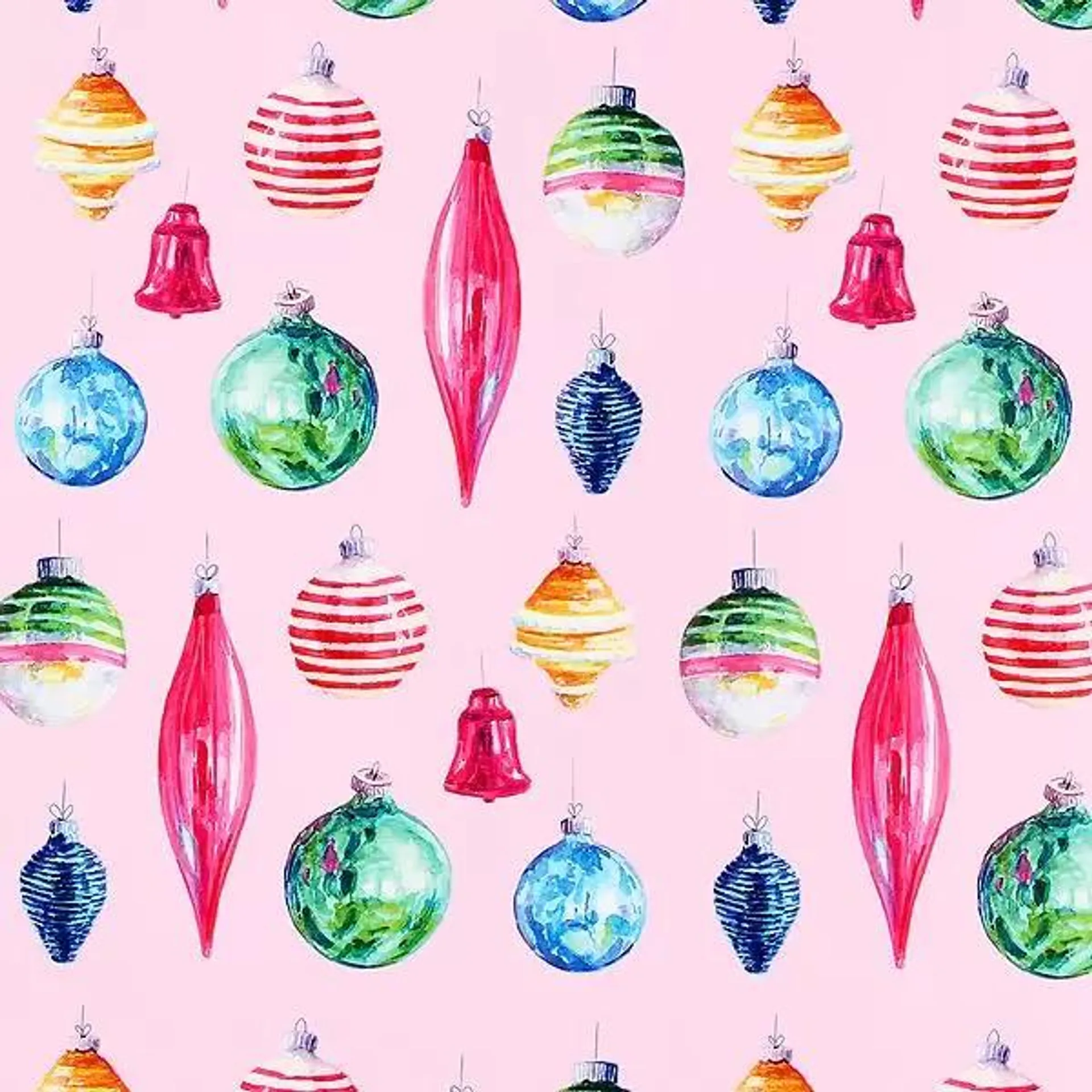 Taylor Paladino Colorful Ornaments Wrapping Paper