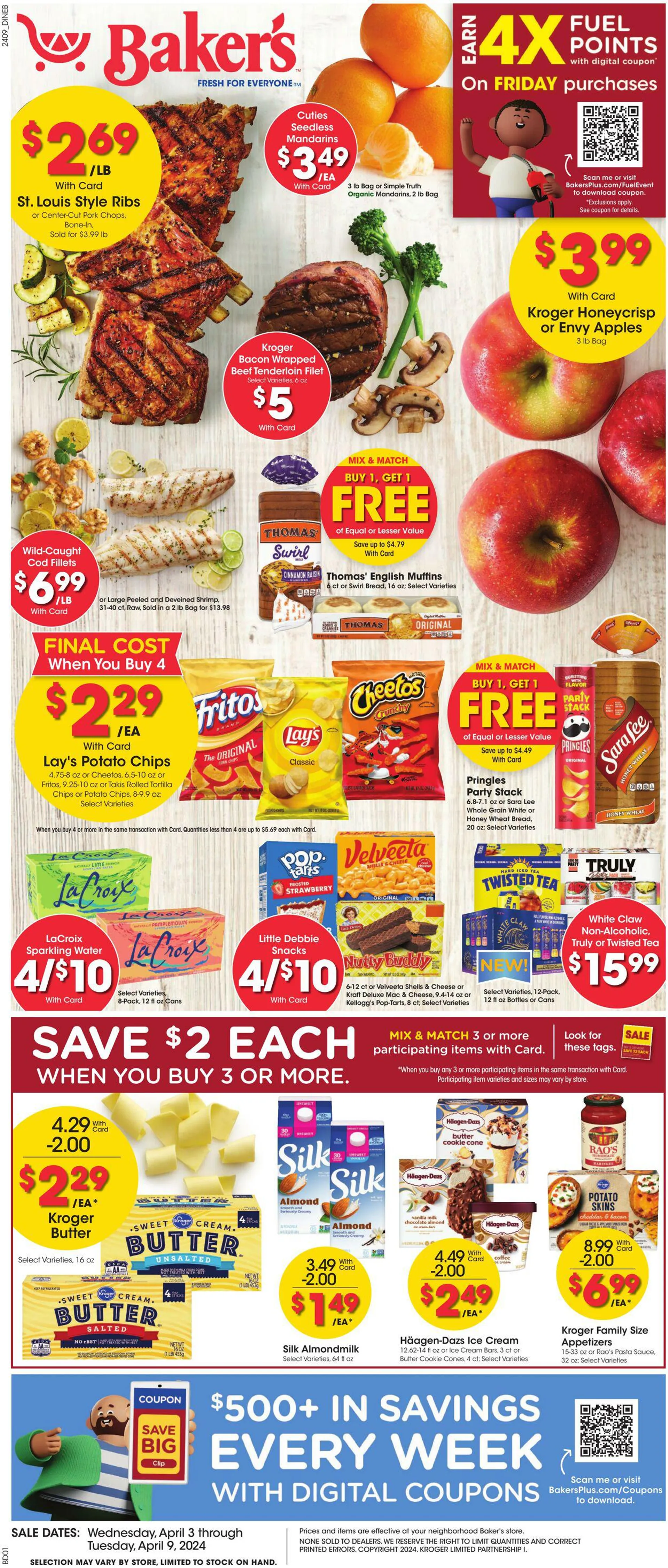 Weekly ad Baker's from April 3 to April 9 2024 - Page 1