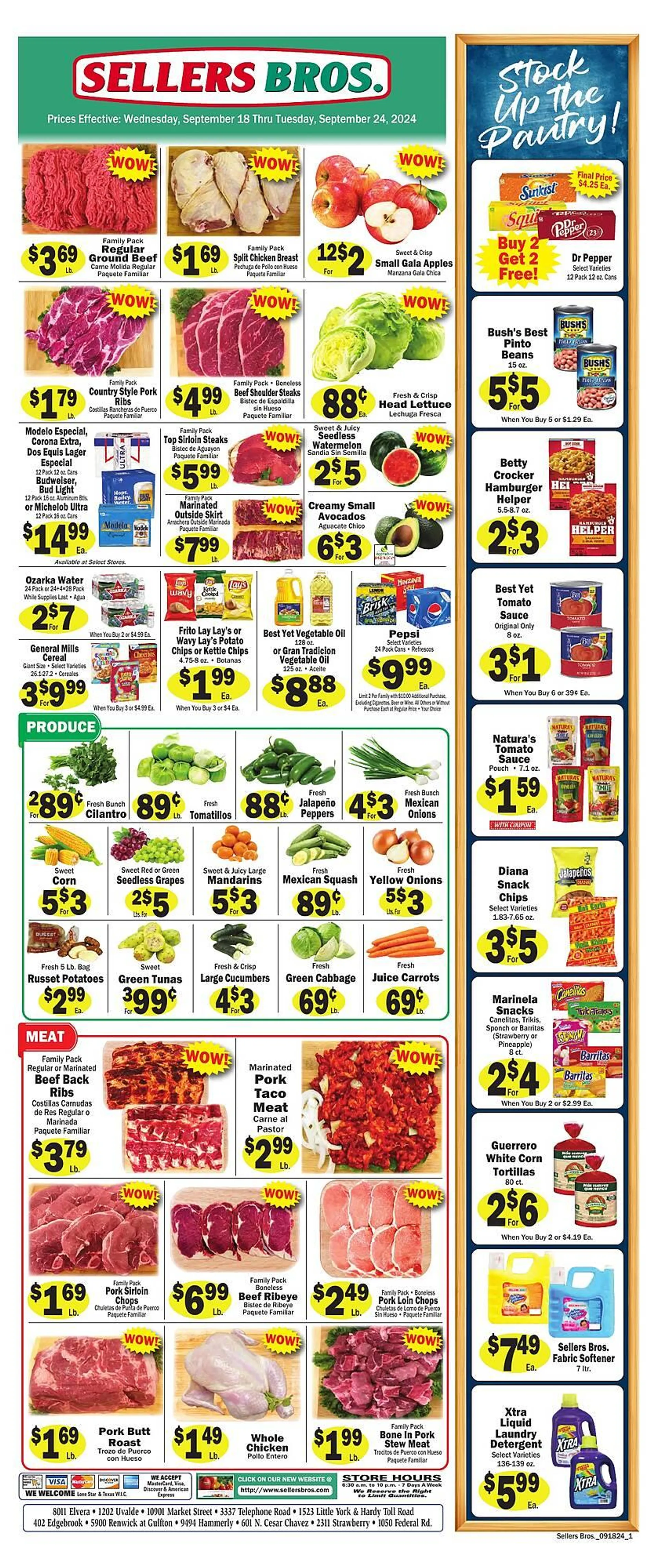 Sellers Bros Weekly Ad - 1