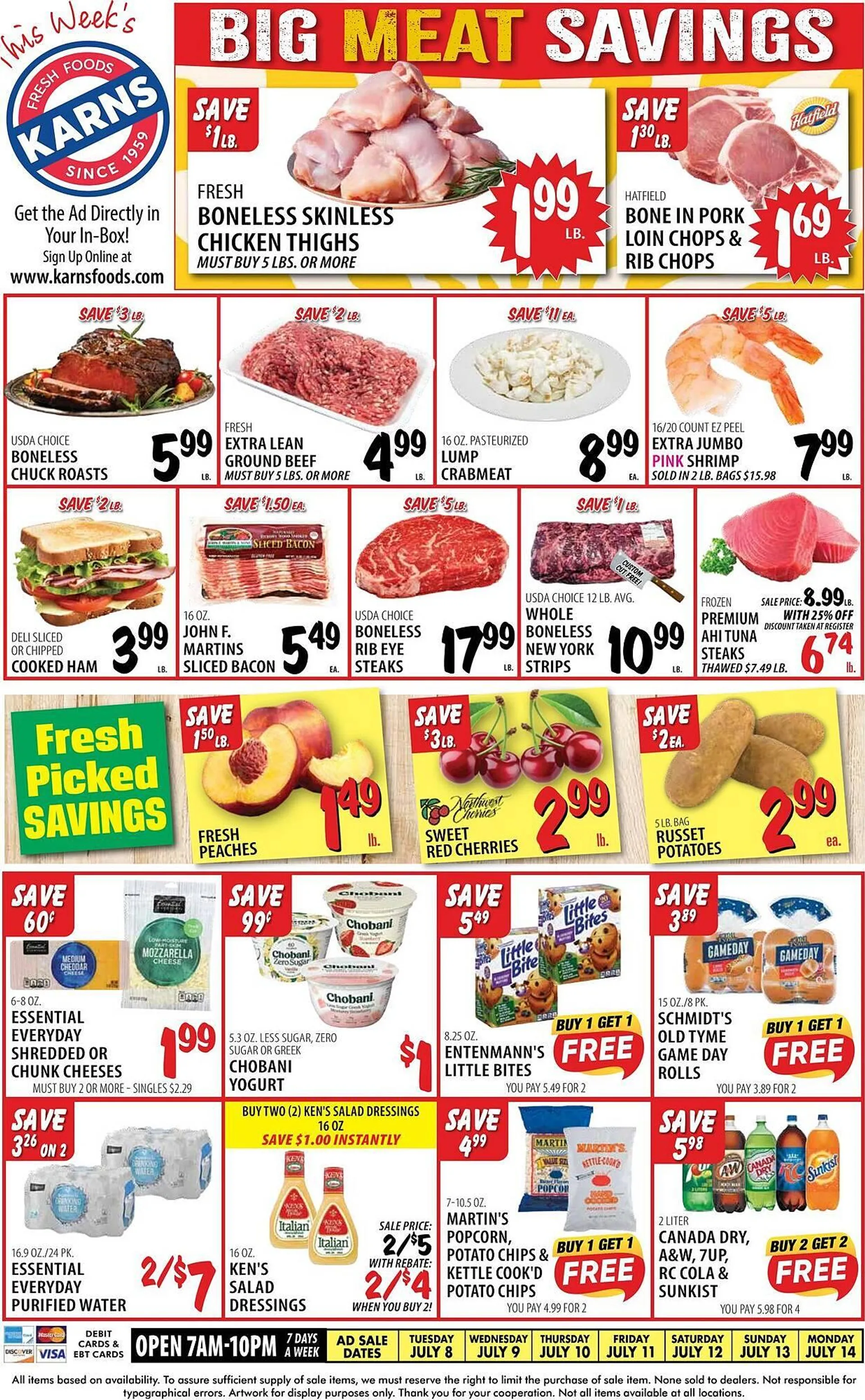 Weekly ad Karns Weekly Ad from July 8 to August 4 2025 - Page 1