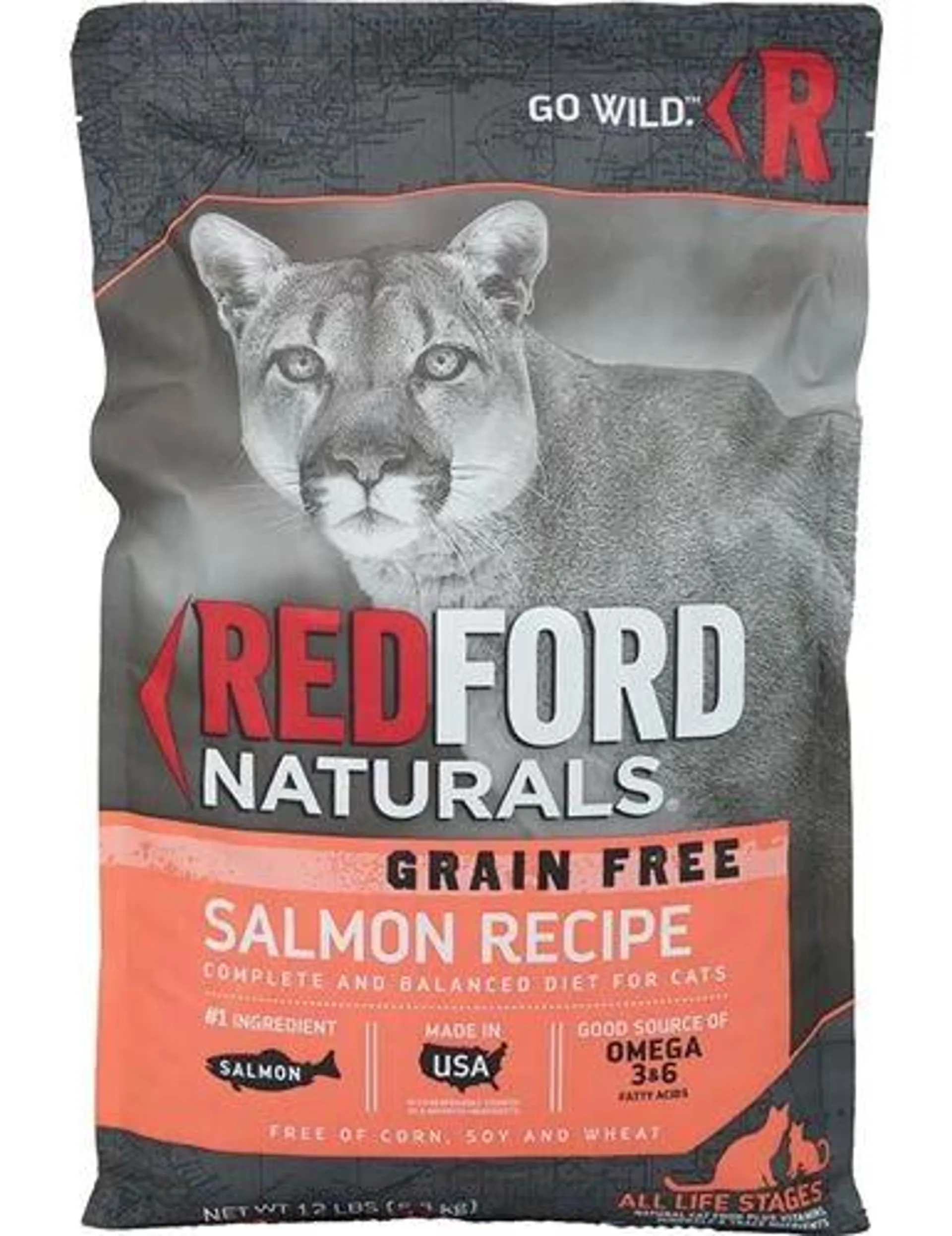 Redford Naturals Grain Free Salmon Recipe Adult Cat Food, 12 Pounds