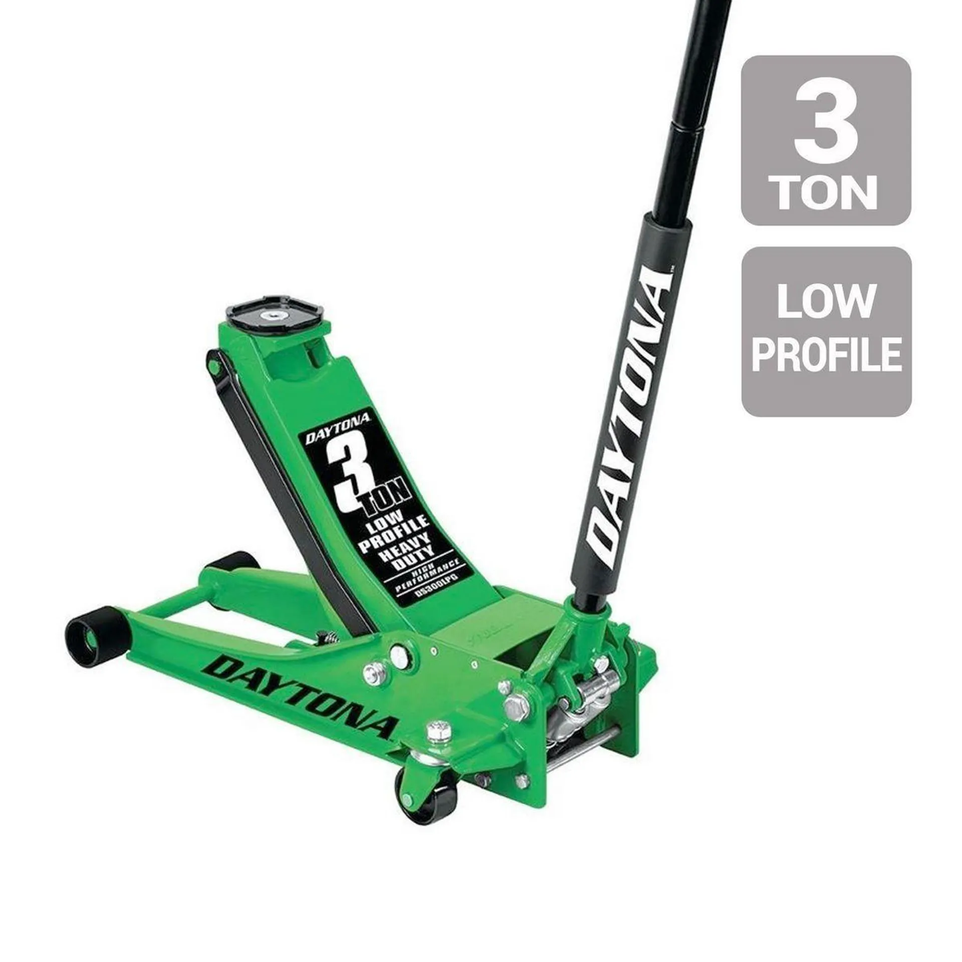 3 Ton Low-Profile Professional Floor Jack with RAPID PUMP, Green