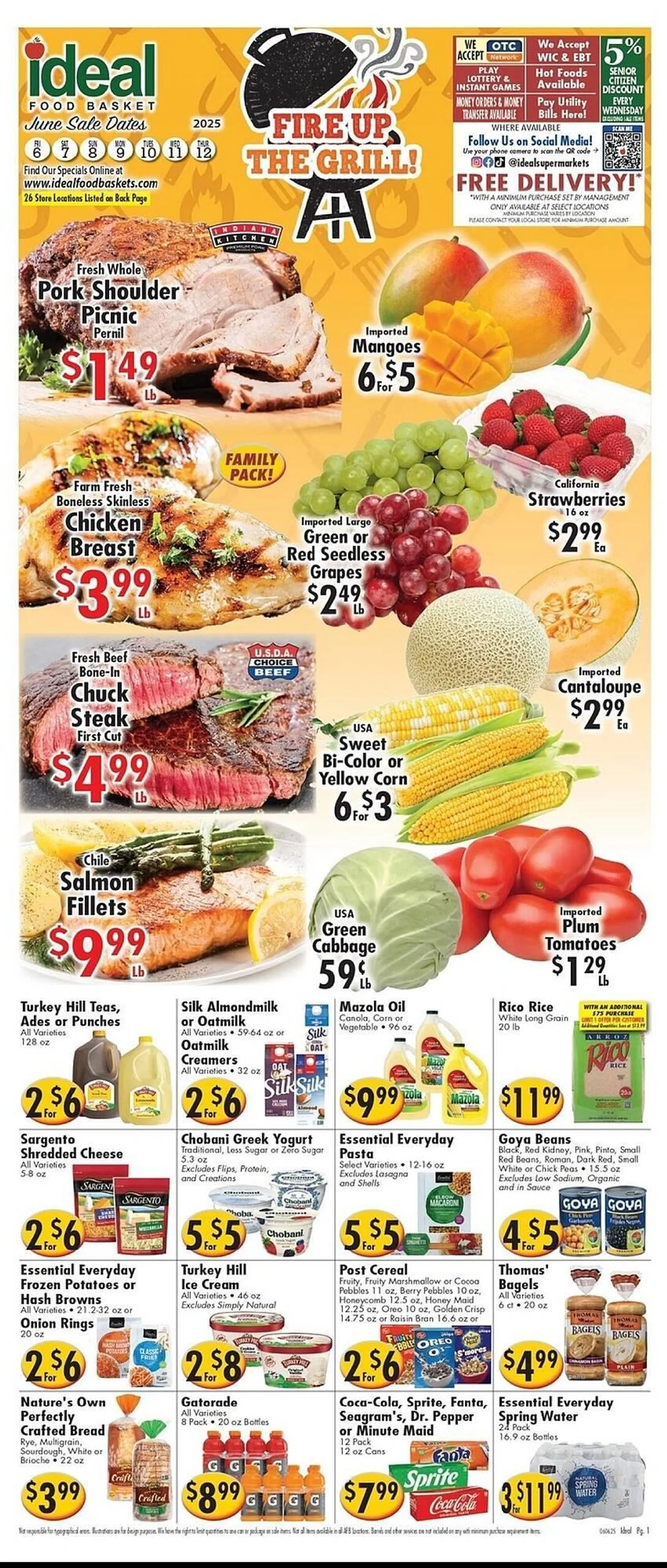 Weekly ad Ideal Food Basket Weekly Ad from June 6 to June 12 2025 - Page 1