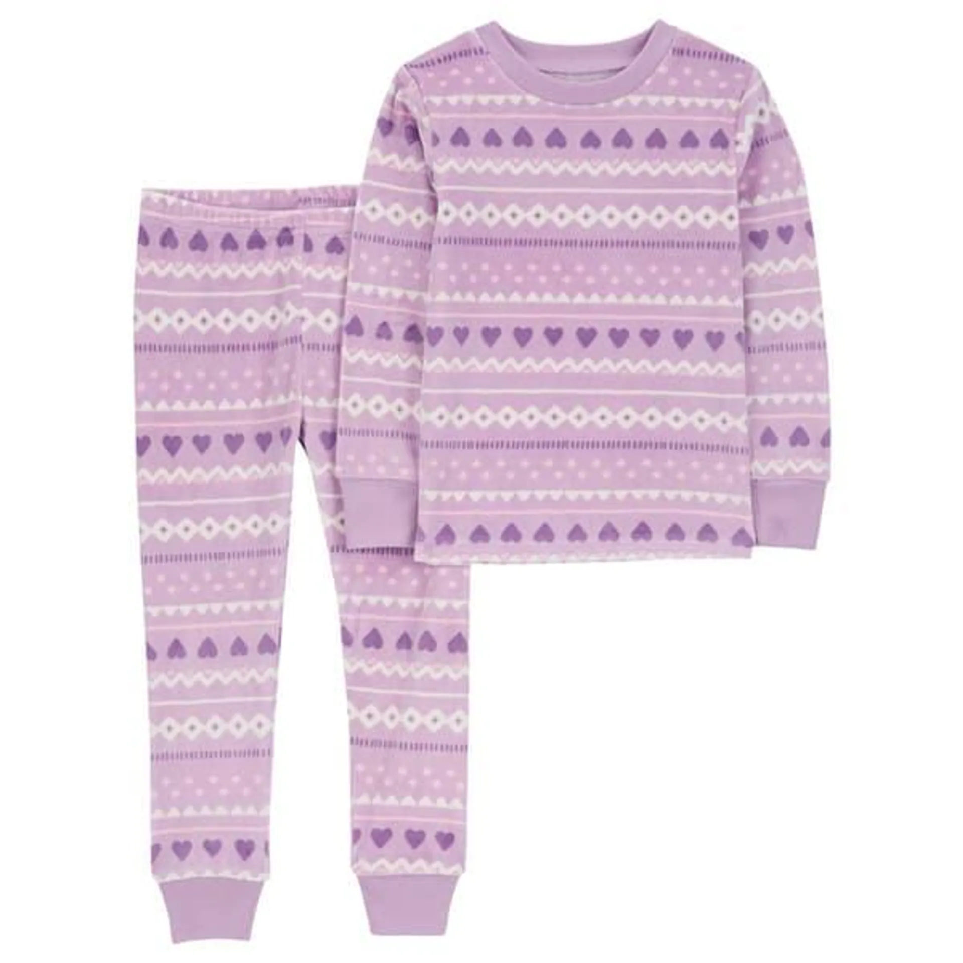 Toddler Girl Carter’s® 2pc. Fair Isle Fuzzy Velboa Pajamas Set