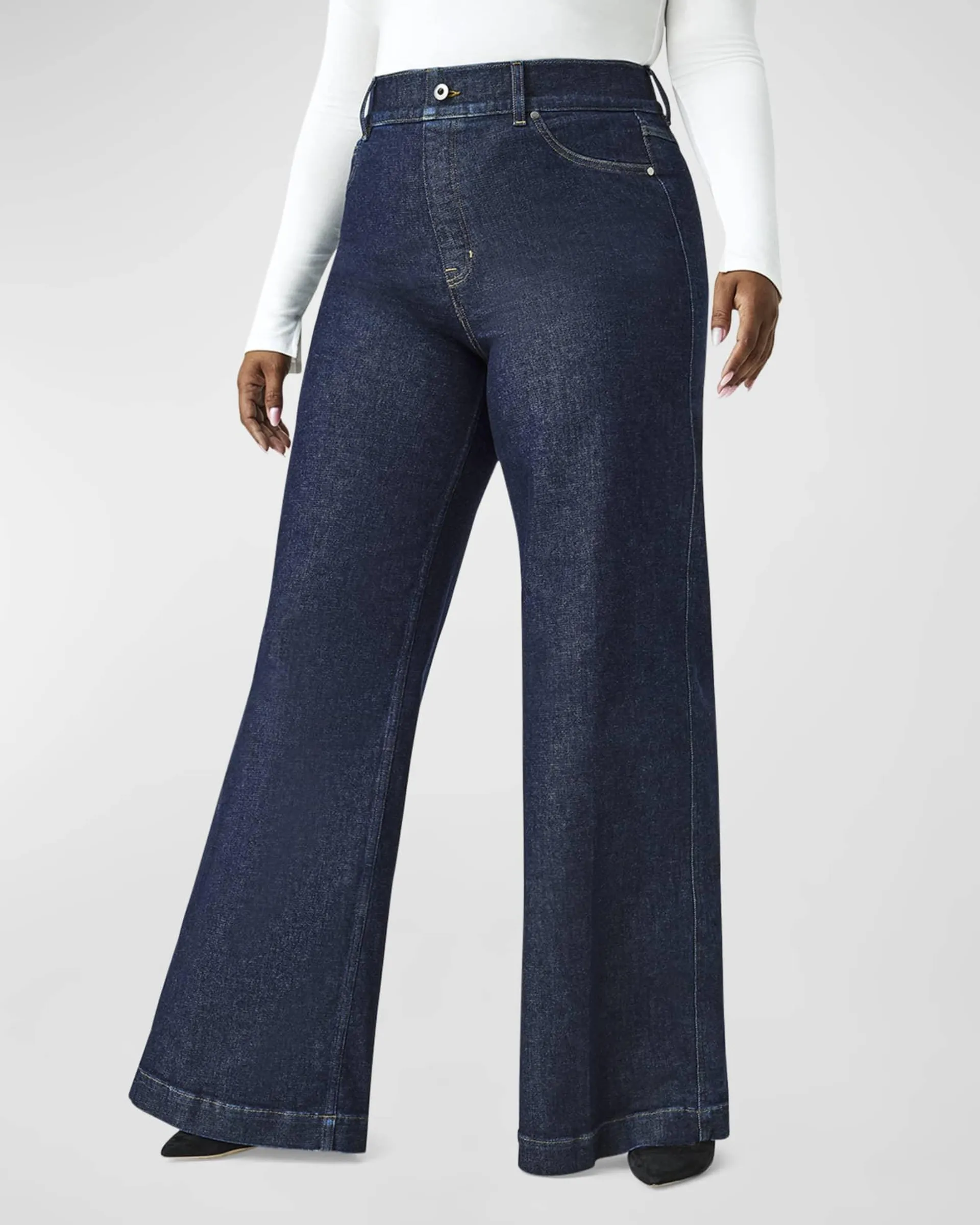 High-Rise Wide-Leg Denims