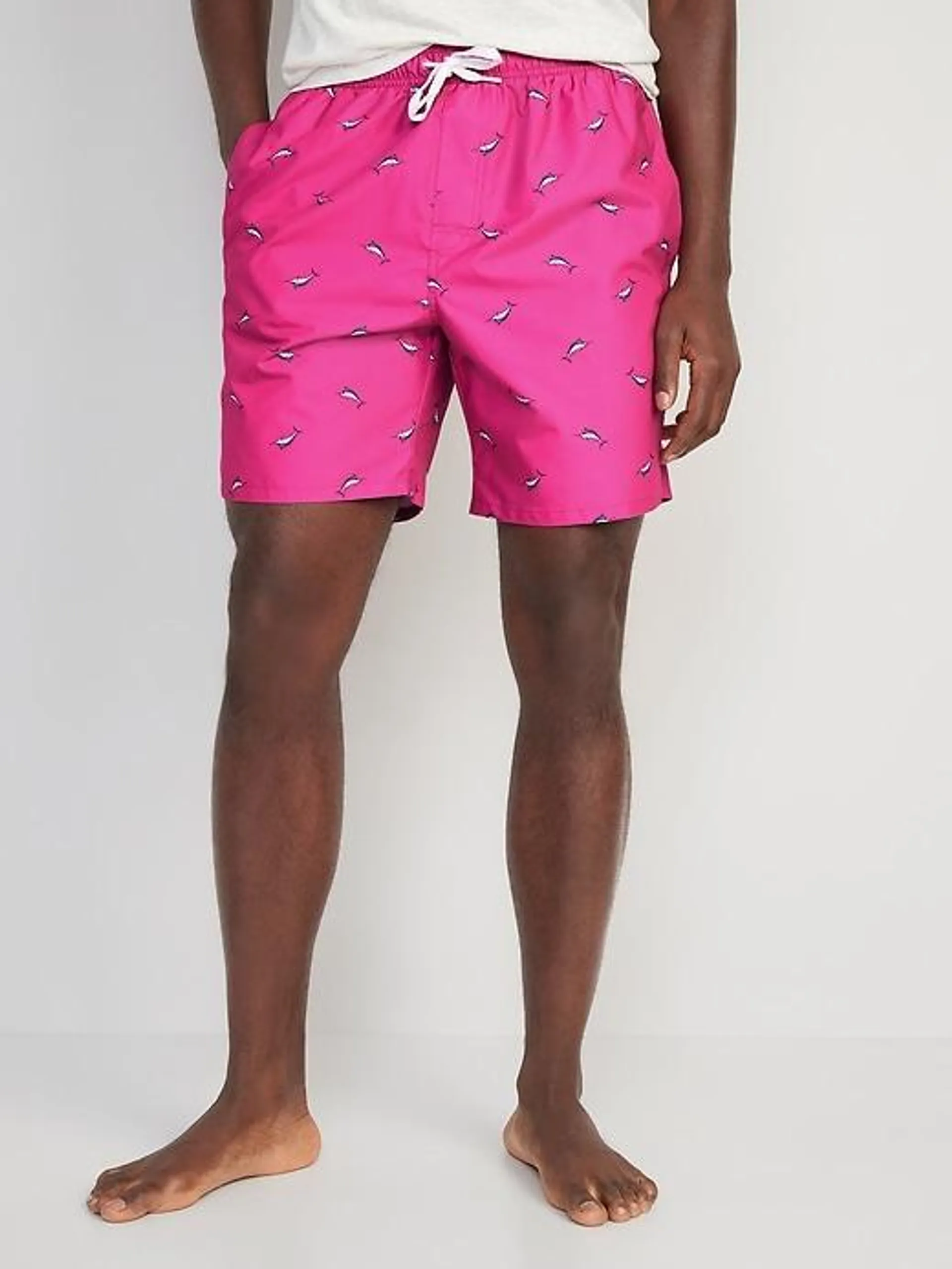 Printed Swim Trunks --7-inch inseam