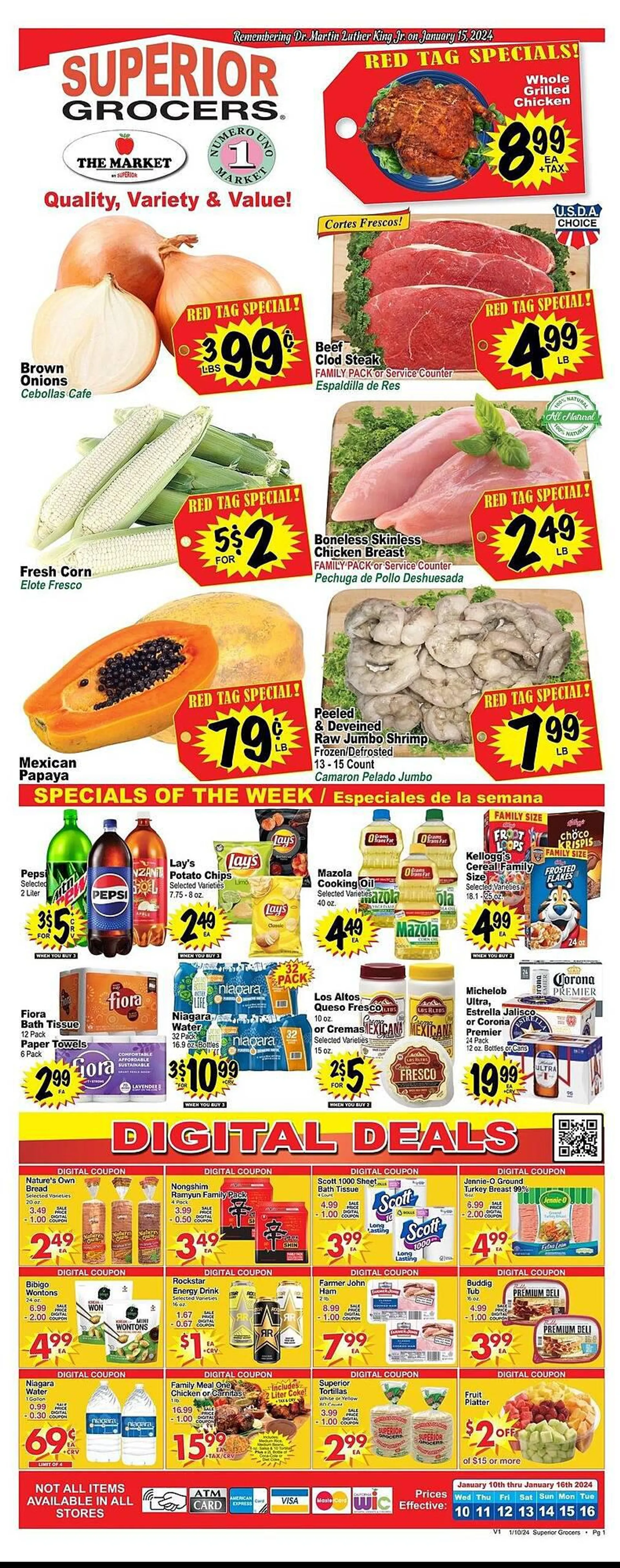 Weekly ad Numero Uno Weekly Ad from January 10 to January 16 2024 - Page 1