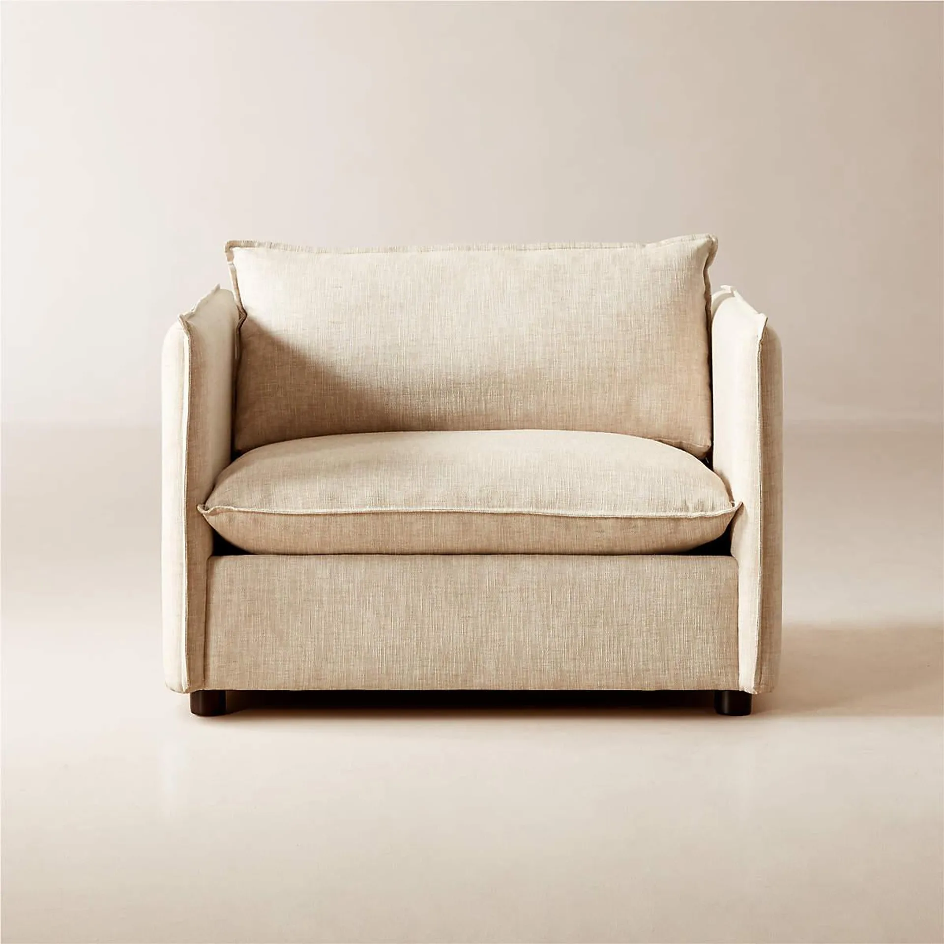 Corroy Natural Linen Chair and a Half